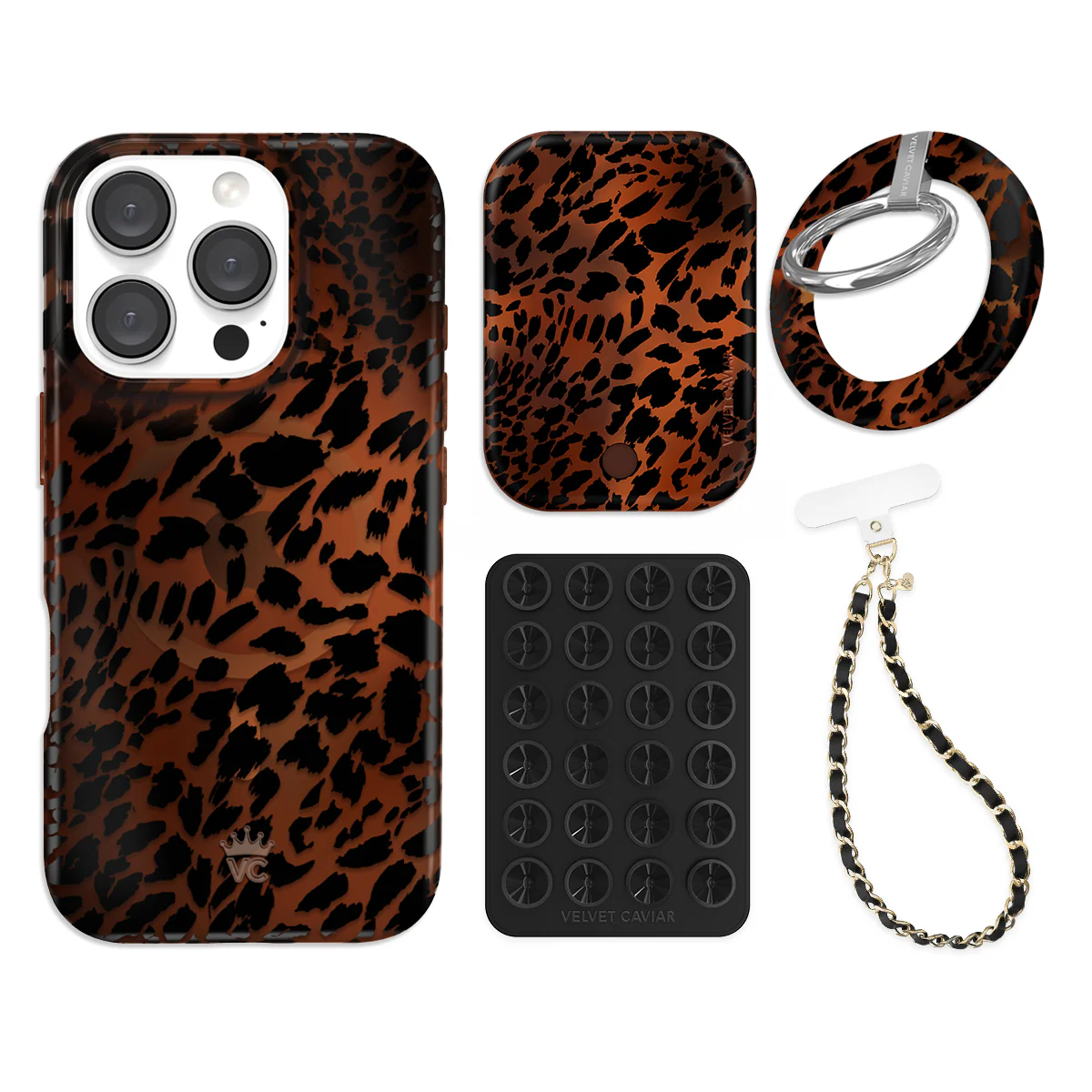 Leopard Tort iPhone Bundle Set - Grip - Image 2