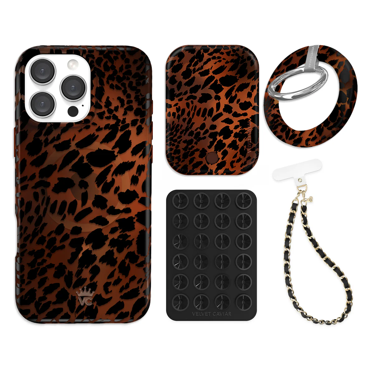 Leopard Tort iPhone Bundle Set - Grip - Image 4