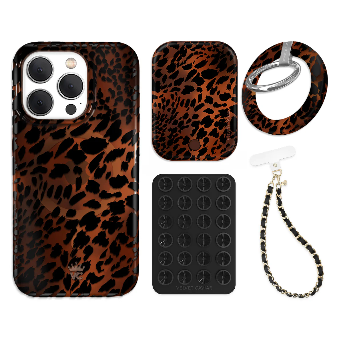 Leopard Tort iPhone Bundle Set - Grip - Image 6