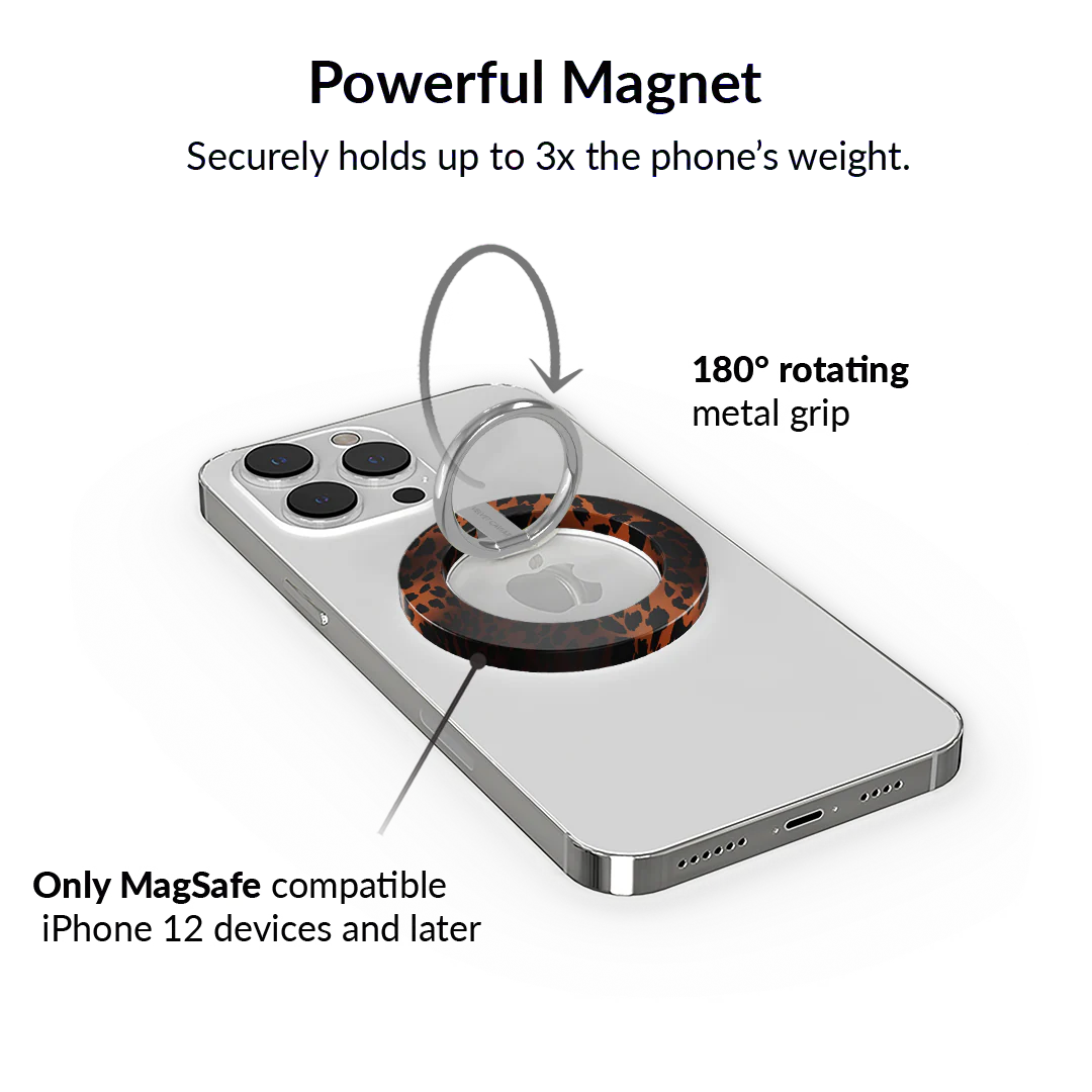 Leopard Tort MagSafe Grip Ring - Image 4