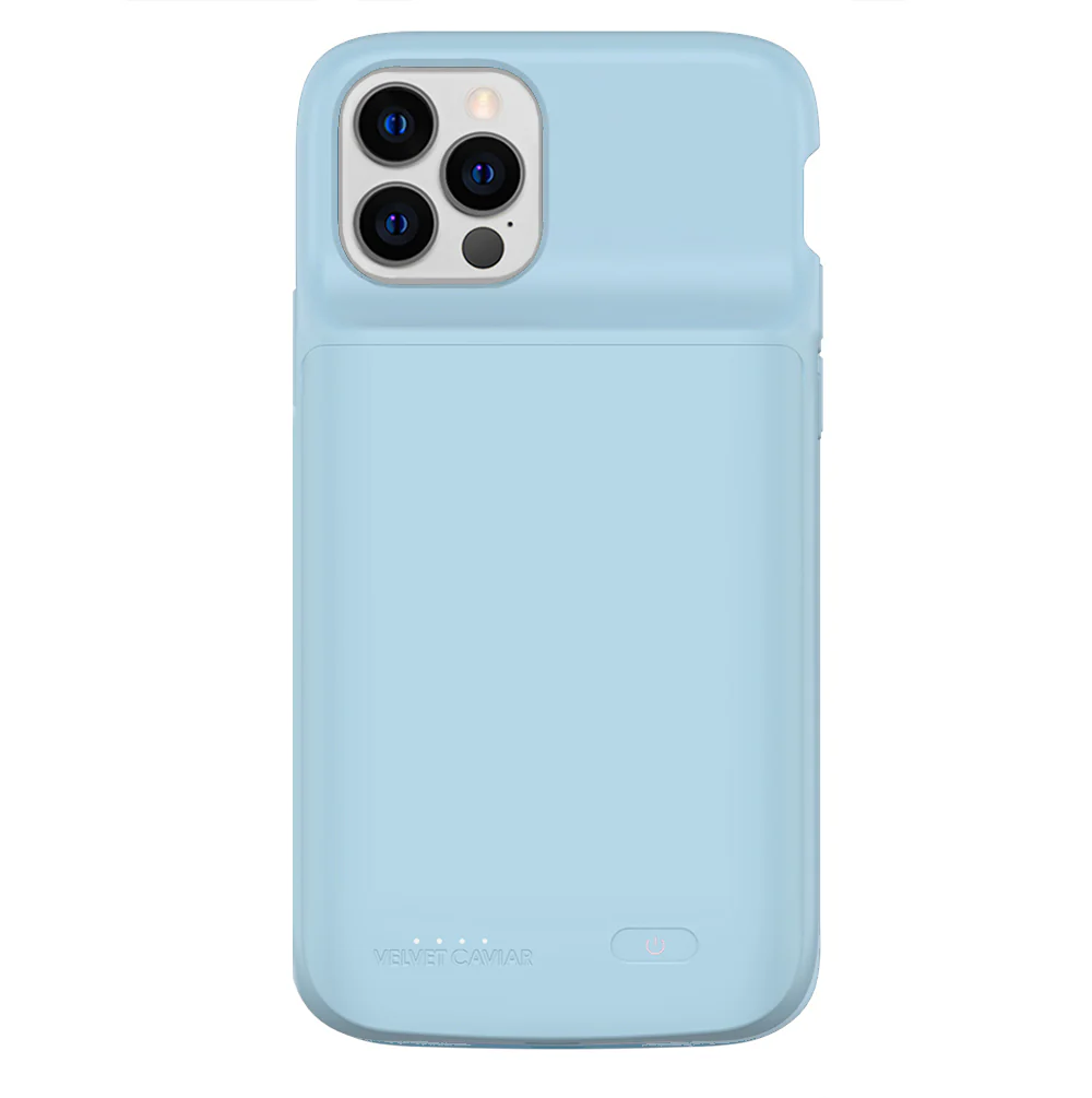 Light Blue iPhone Charging Case - Image 19