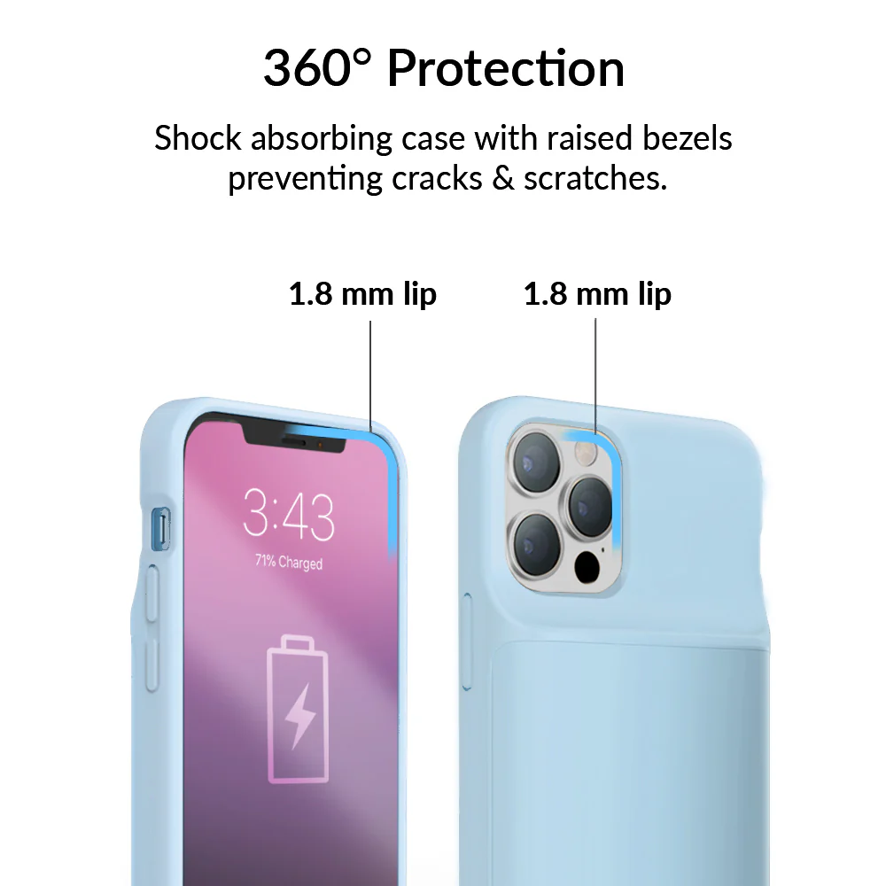 Light Blue iPhone Charging Case - Image 23