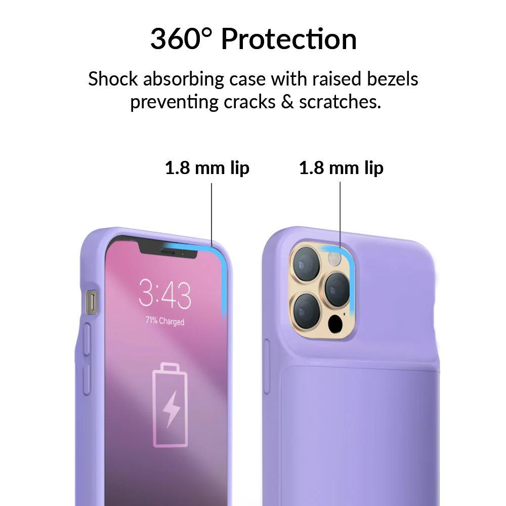 Light Purple iPhone Charging Case - Image 10