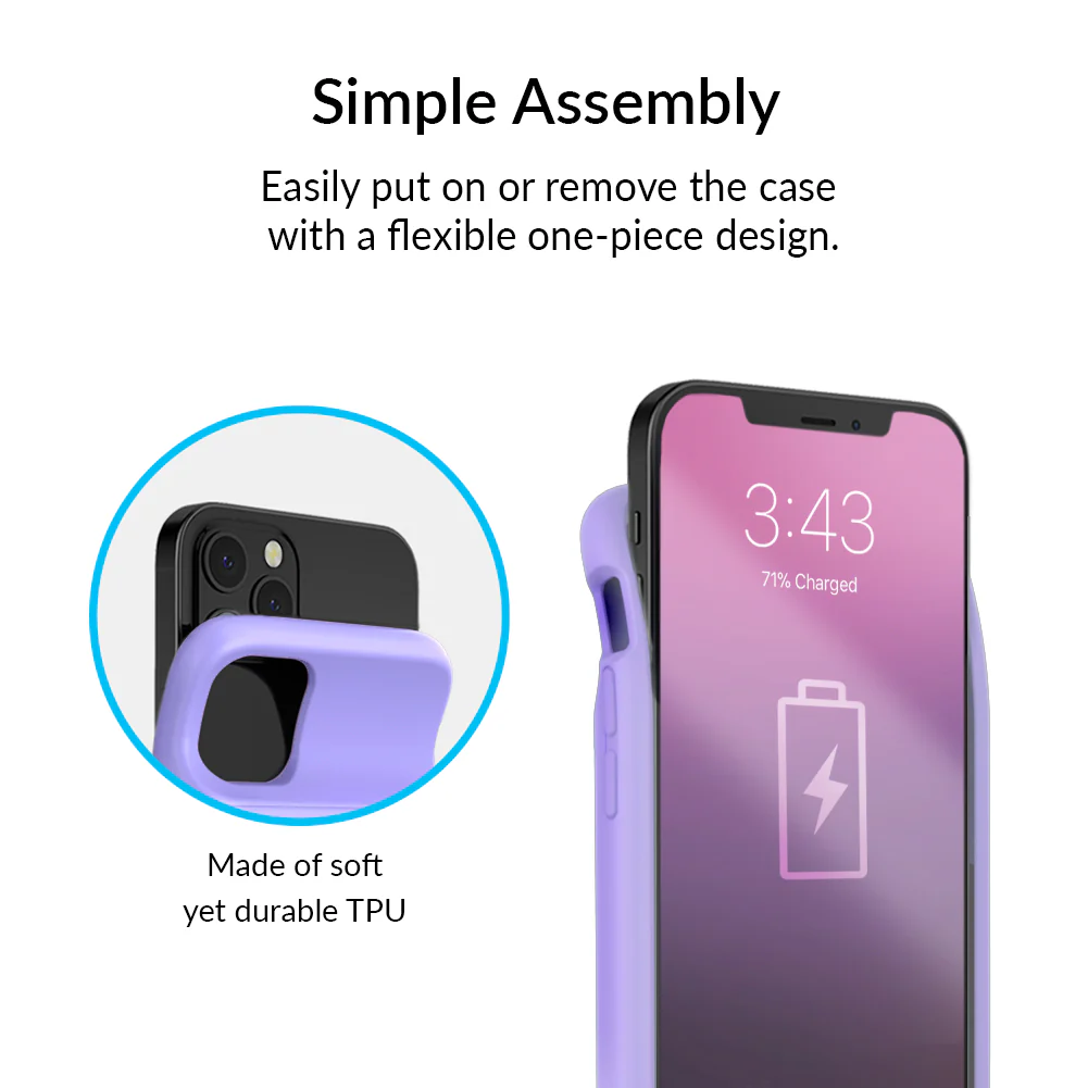 Light Purple iPhone Charging Case - Image 17
