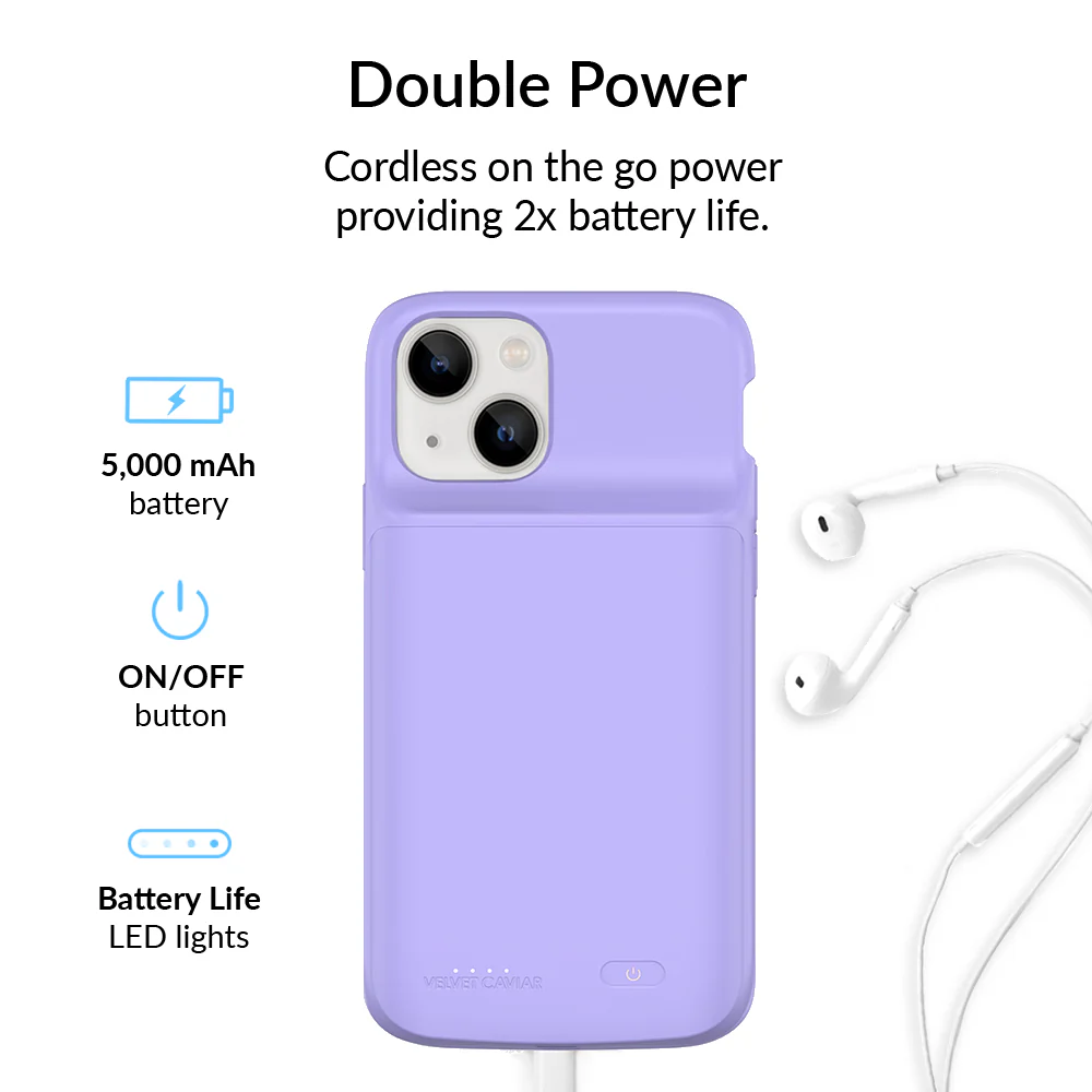 Light Purple iPhone Charging Case - Image 2