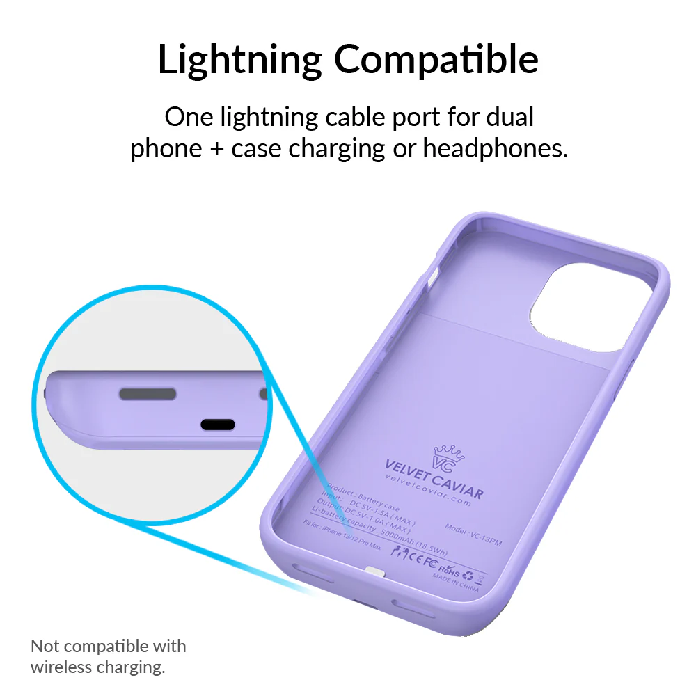 Light Purple iPhone Charging Case - Image 6