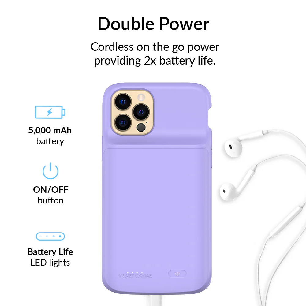 Light Purple iPhone Charging Case - Image 8