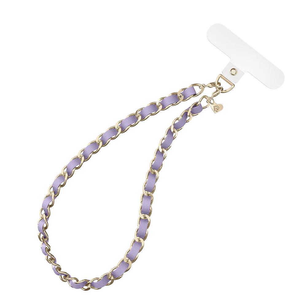 Lilac Leather Chain Phone Charm - Image 5