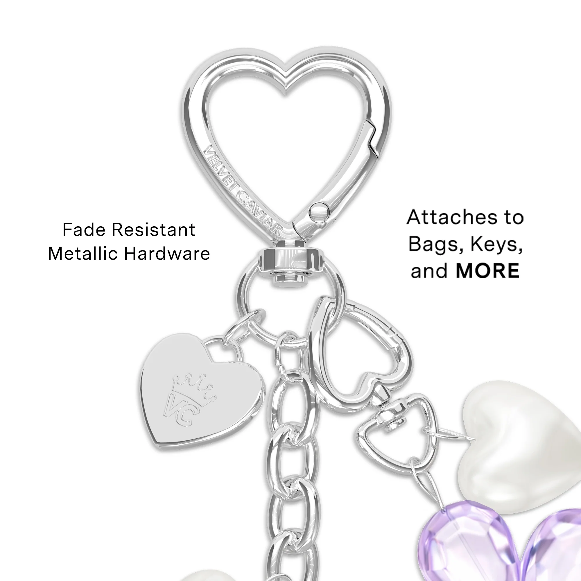 Lavender Cherry Blossom Bag Charm - Image 3