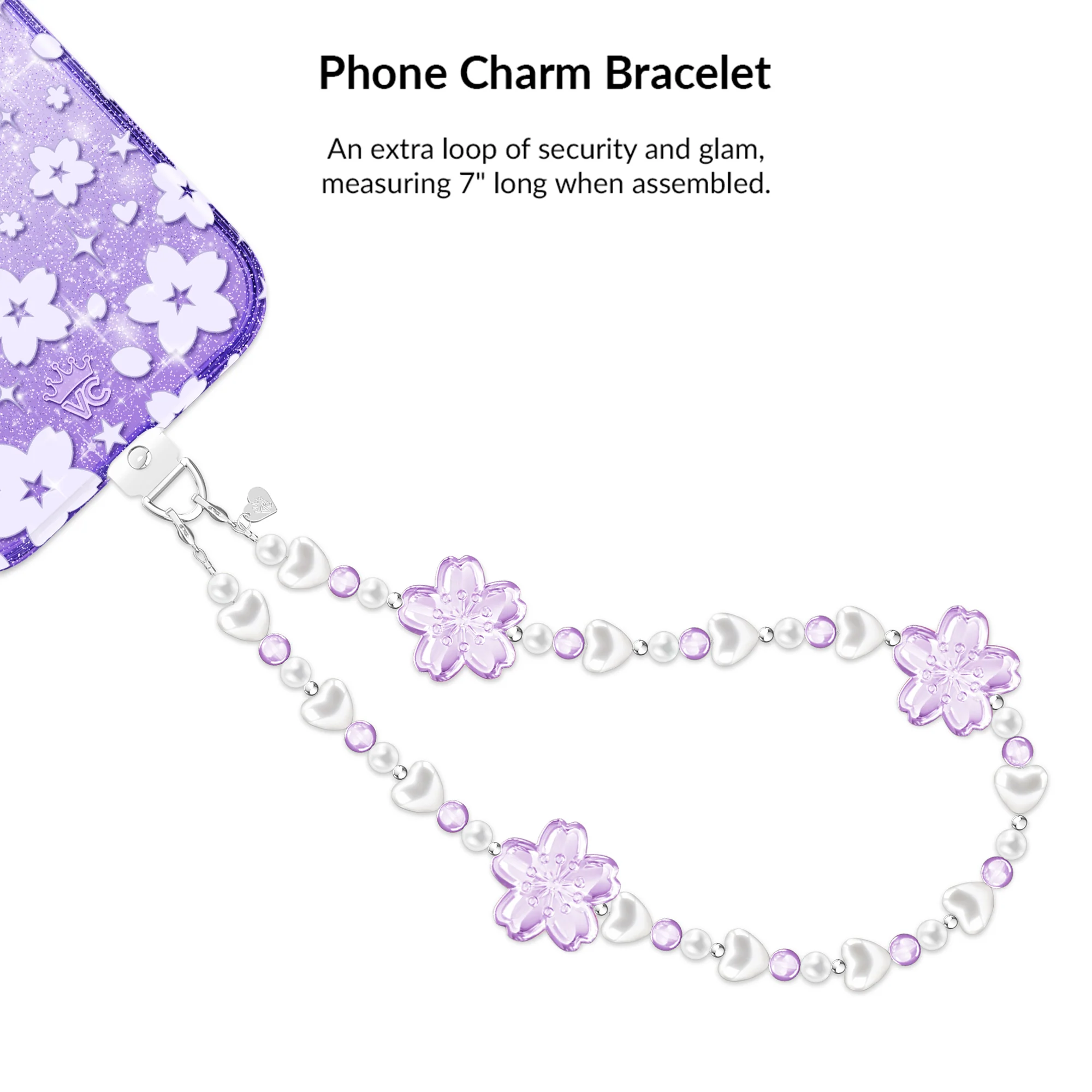 Lavender Cherry Blossom Glitter iPhone Bundle Set - Image 98
