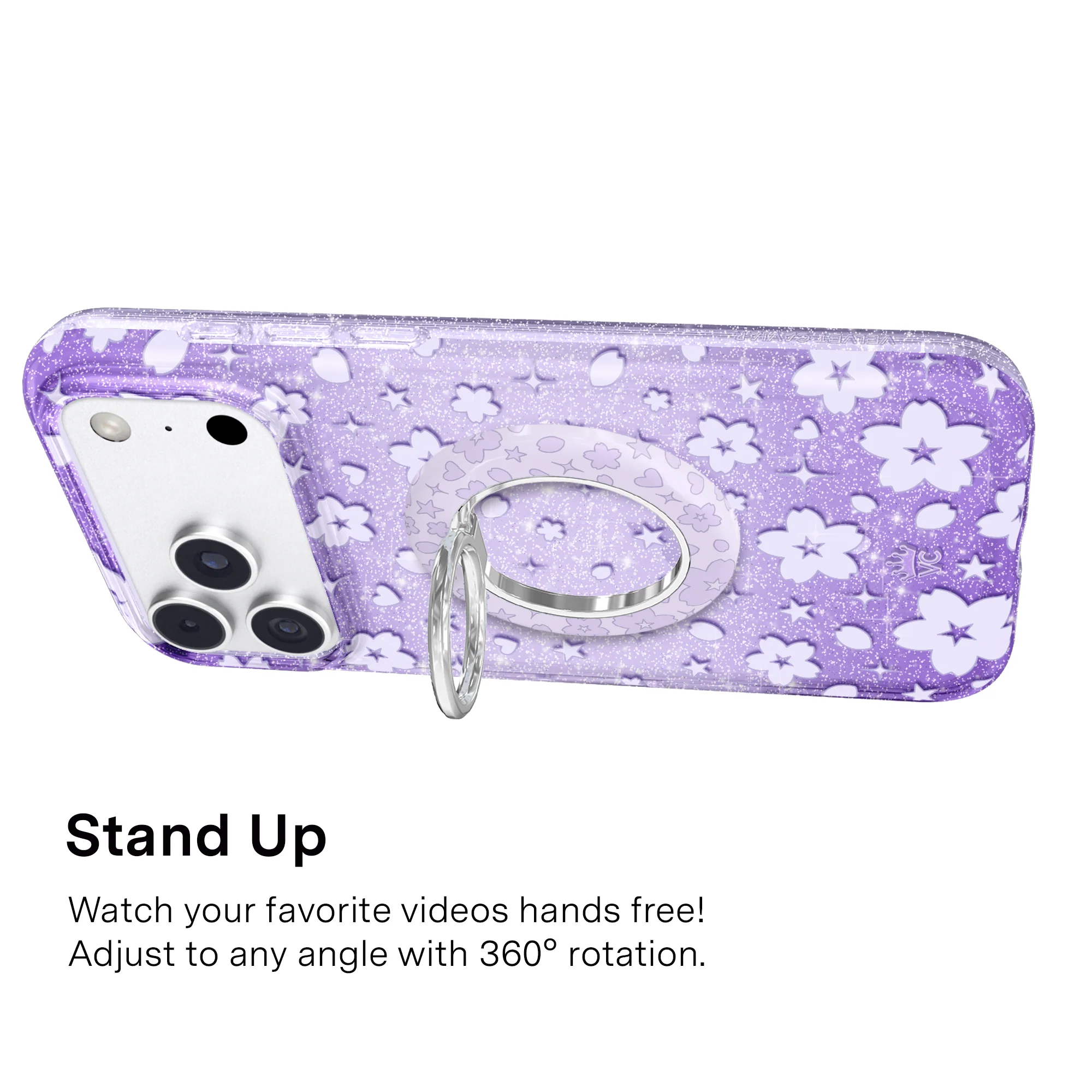 Lavender Cherry Blossom MagSafe Grip Ring - Image 5