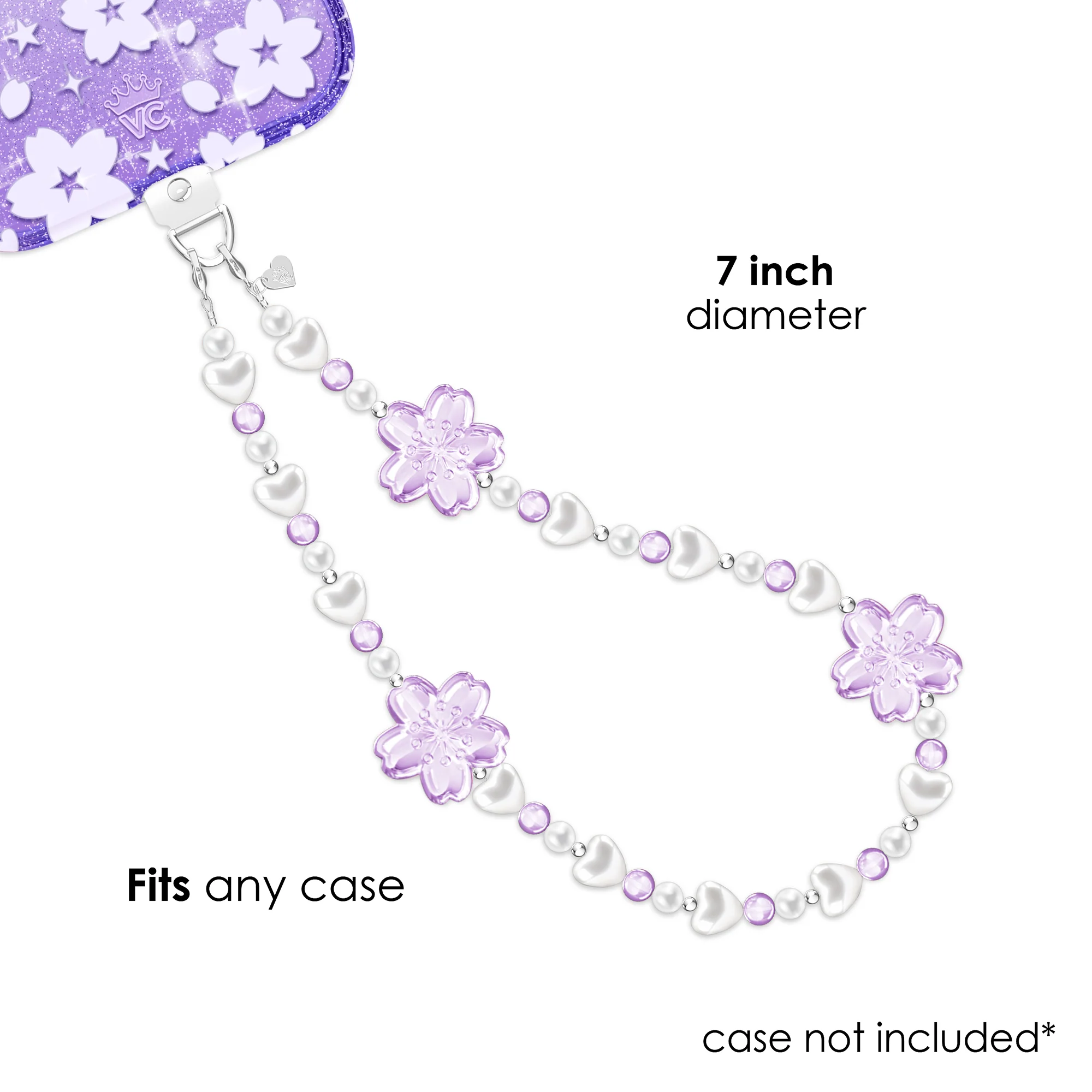 Lavender Cherry Blossom Phone Charm - Image 4