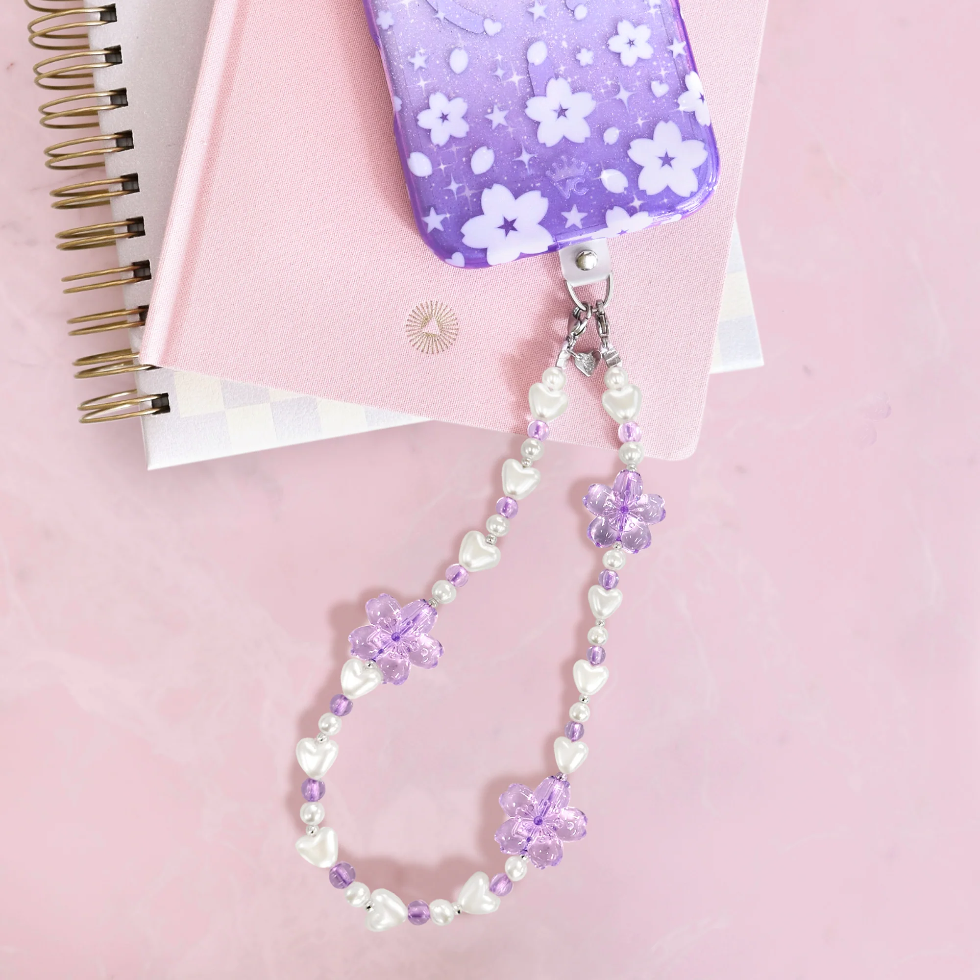 Lavender Cherry Blossom Phone Charm - Image 5