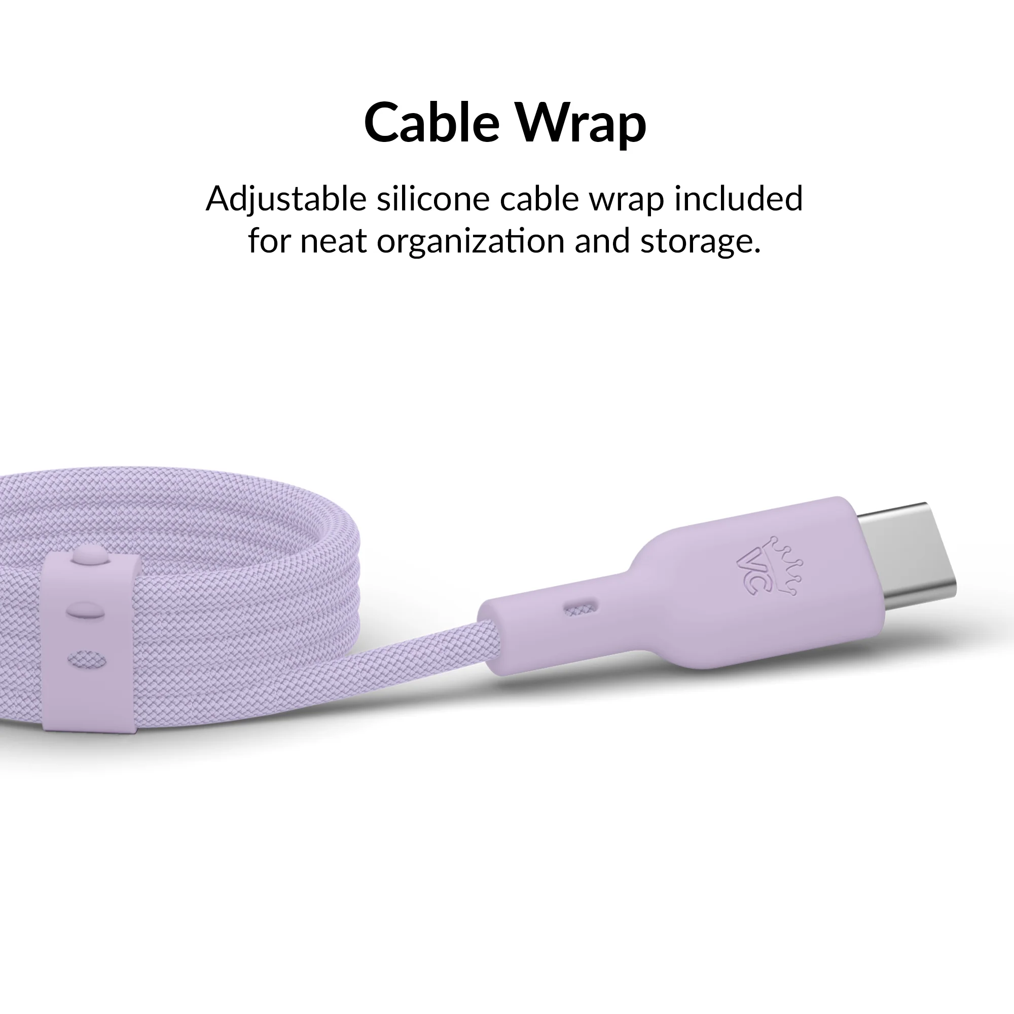 Soft Lilac Fast Charging Cable, 6ft USB-C - Image 5