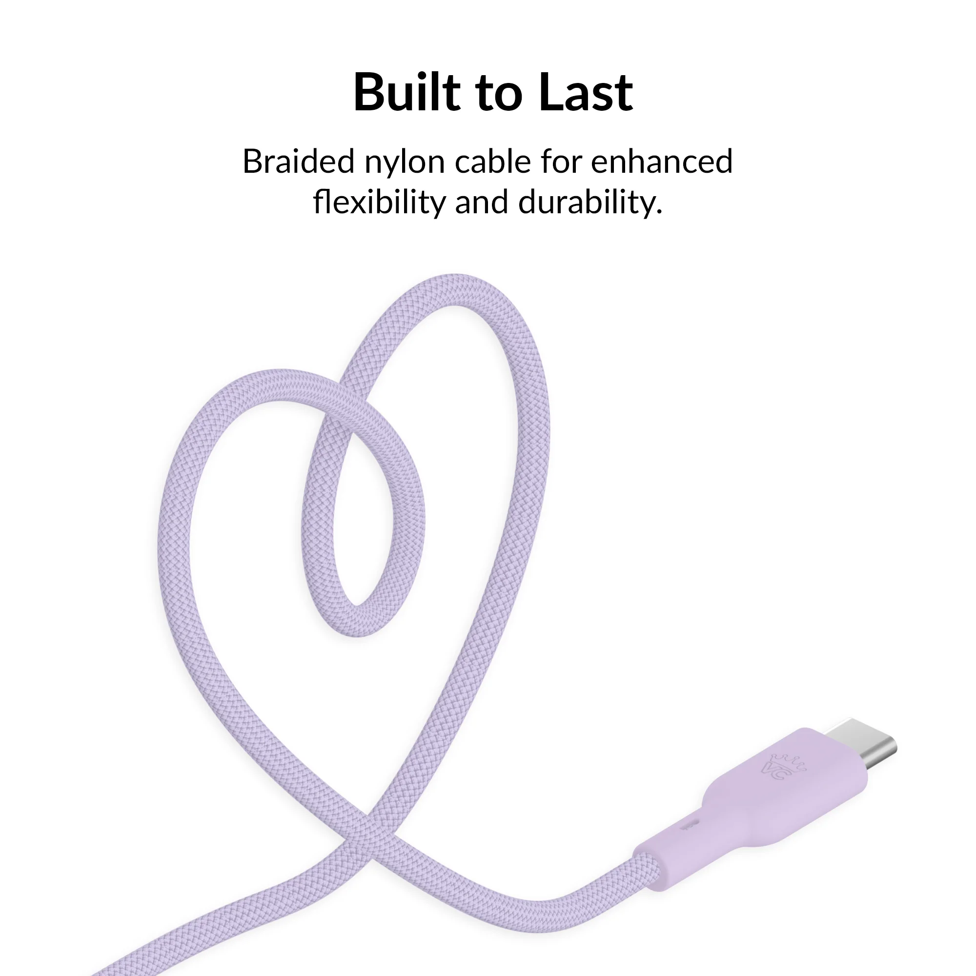 Soft Lilac Fast Charging Cable, 6ft USB-C - Image 6