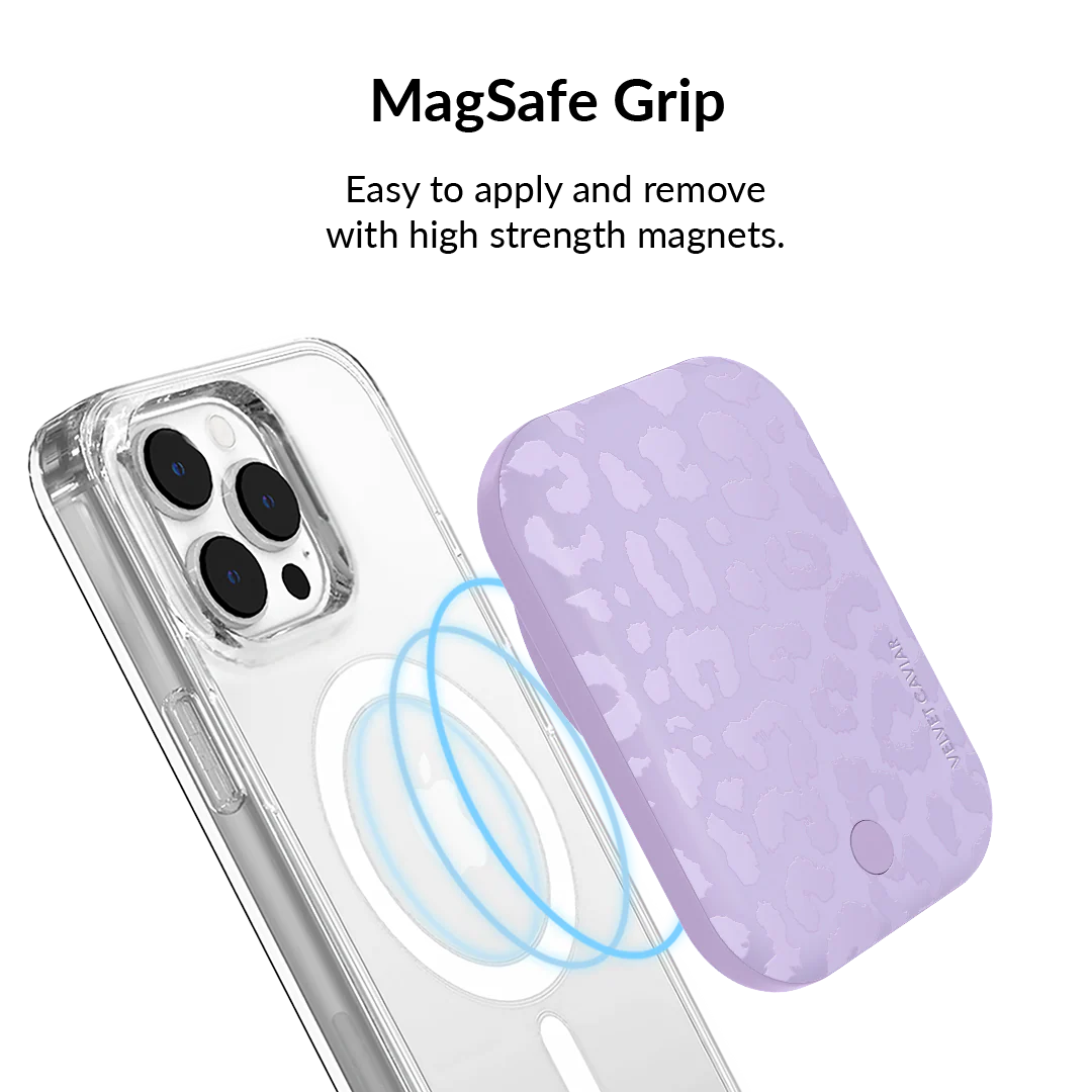 Lilac Leopard MagSafe Battery Power Pack - Image 4