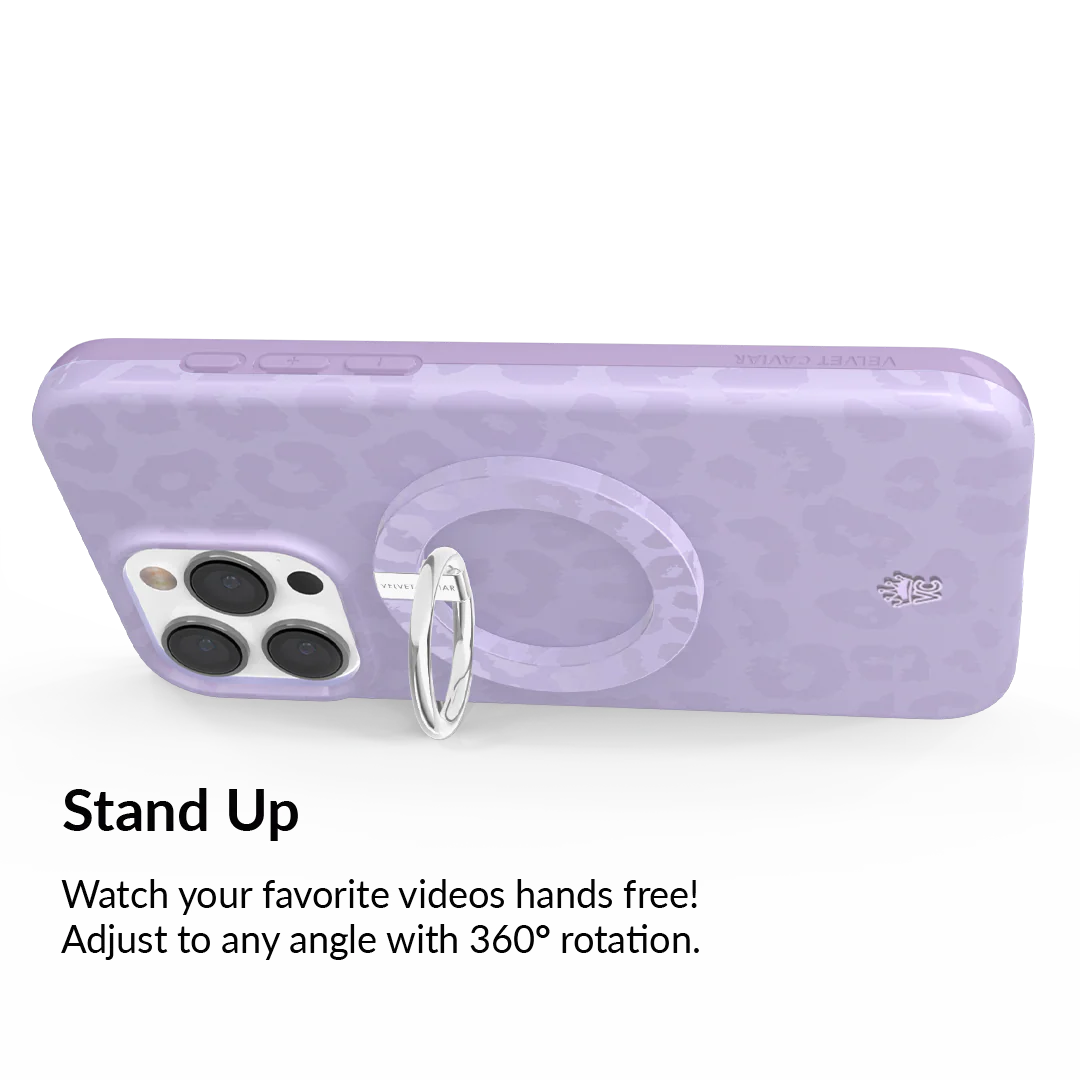 Lilac Leopard MagSafe Grip Ring - Image 4