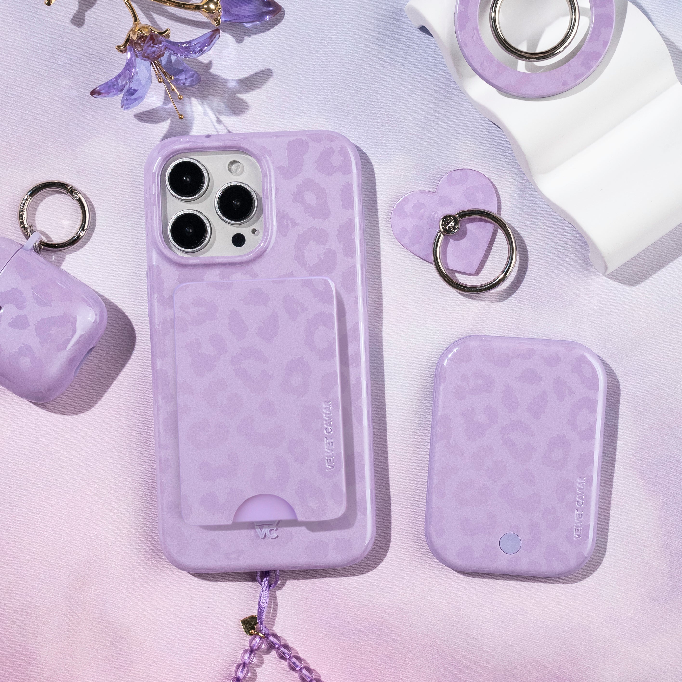 Lilac Leopard MagSafe Wallet - Image 2