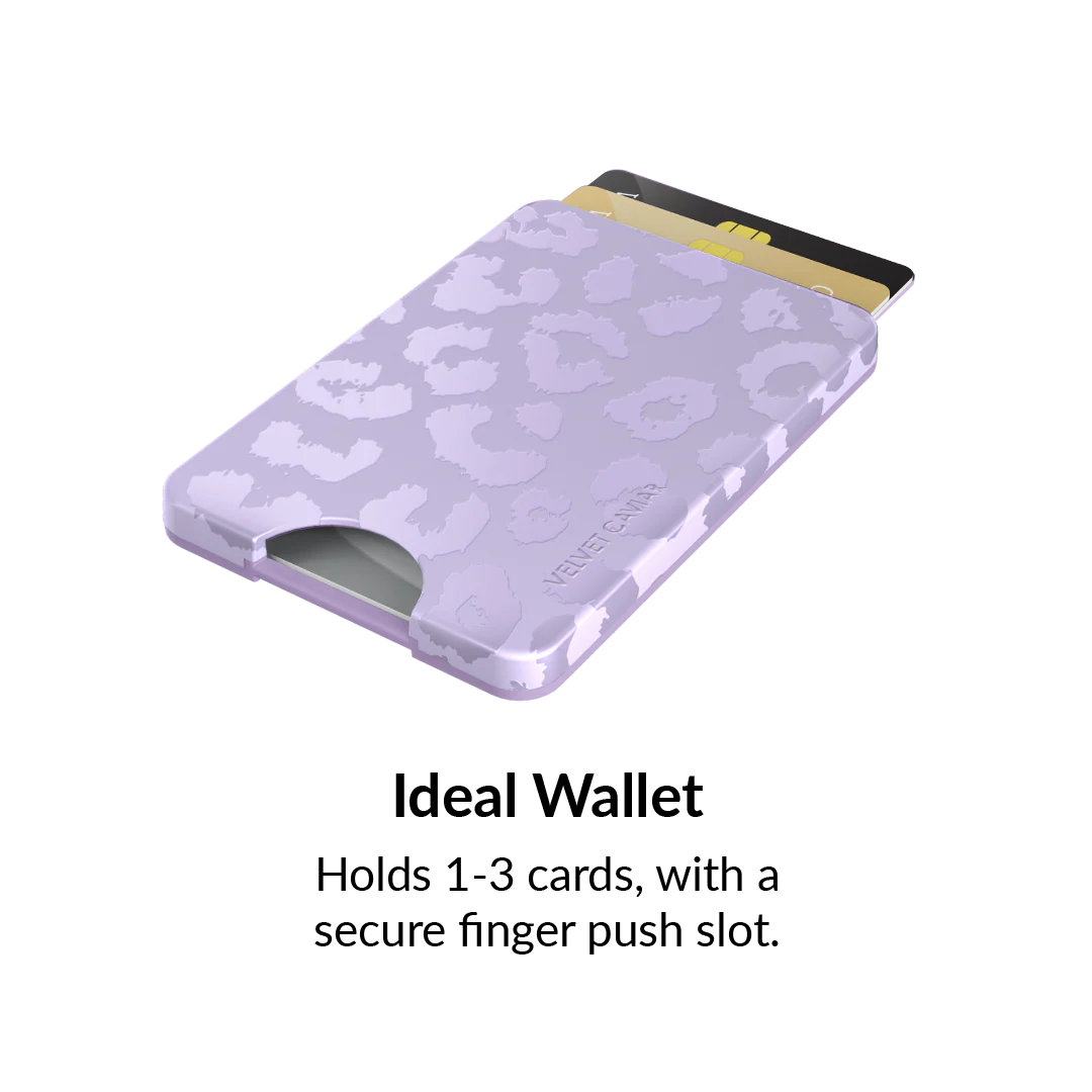 Lilac Leopard MagSafe Wallet - Image 3