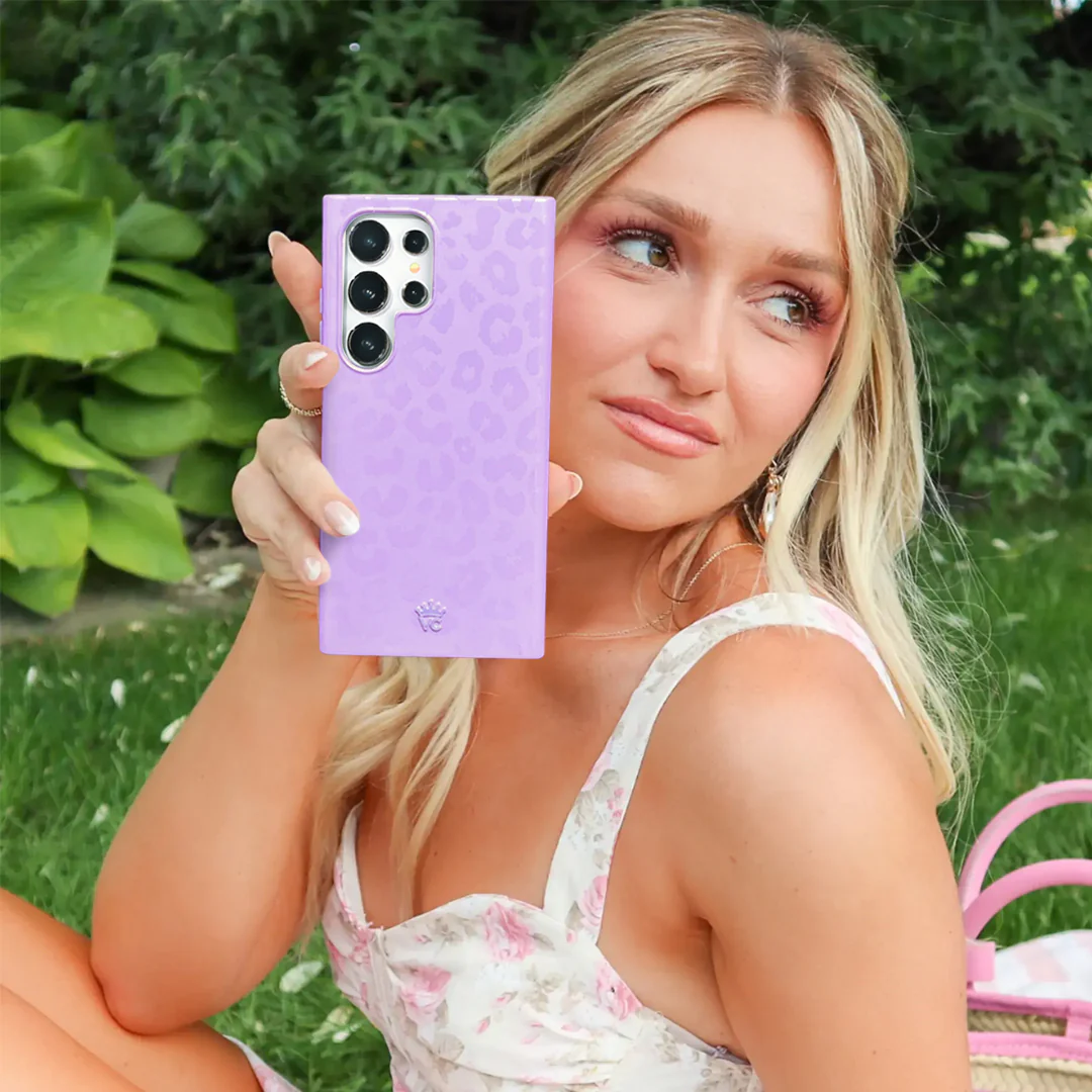Lilac Leopard Samsung Case - Image 70
