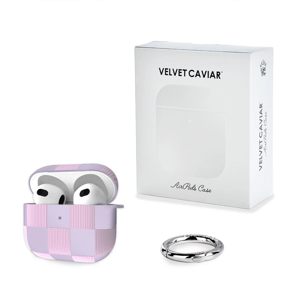 Lilac Vibe Checkered AirPod Case - Image 10