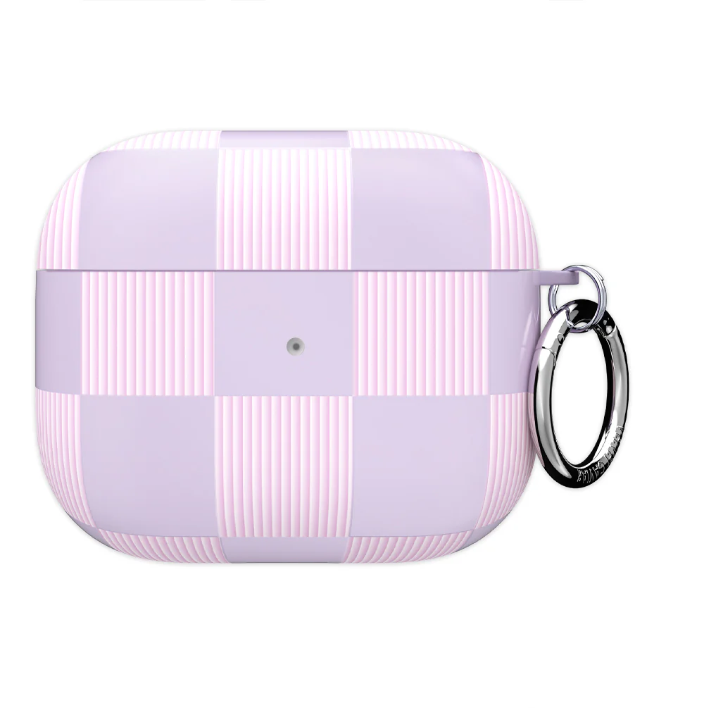 Lilac Vibe Checkered AirPod Case - Image 11