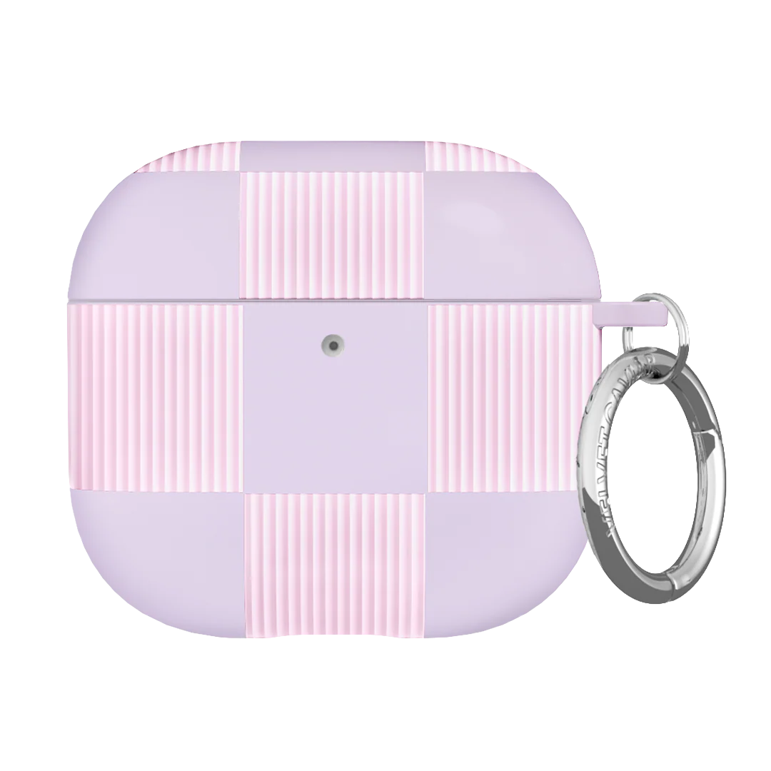 Lilac Vibe Checkered AirPod Case - Image 16