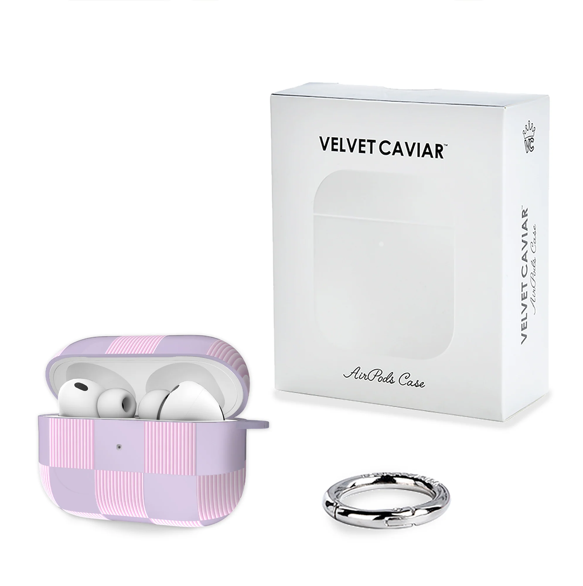 Lilac Vibe Checkered AirPod Case - Image 25