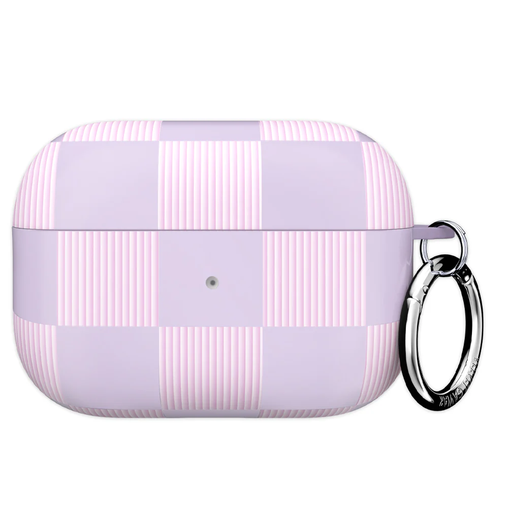 Lilac Vibe Checkered AirPod Case - Image 6