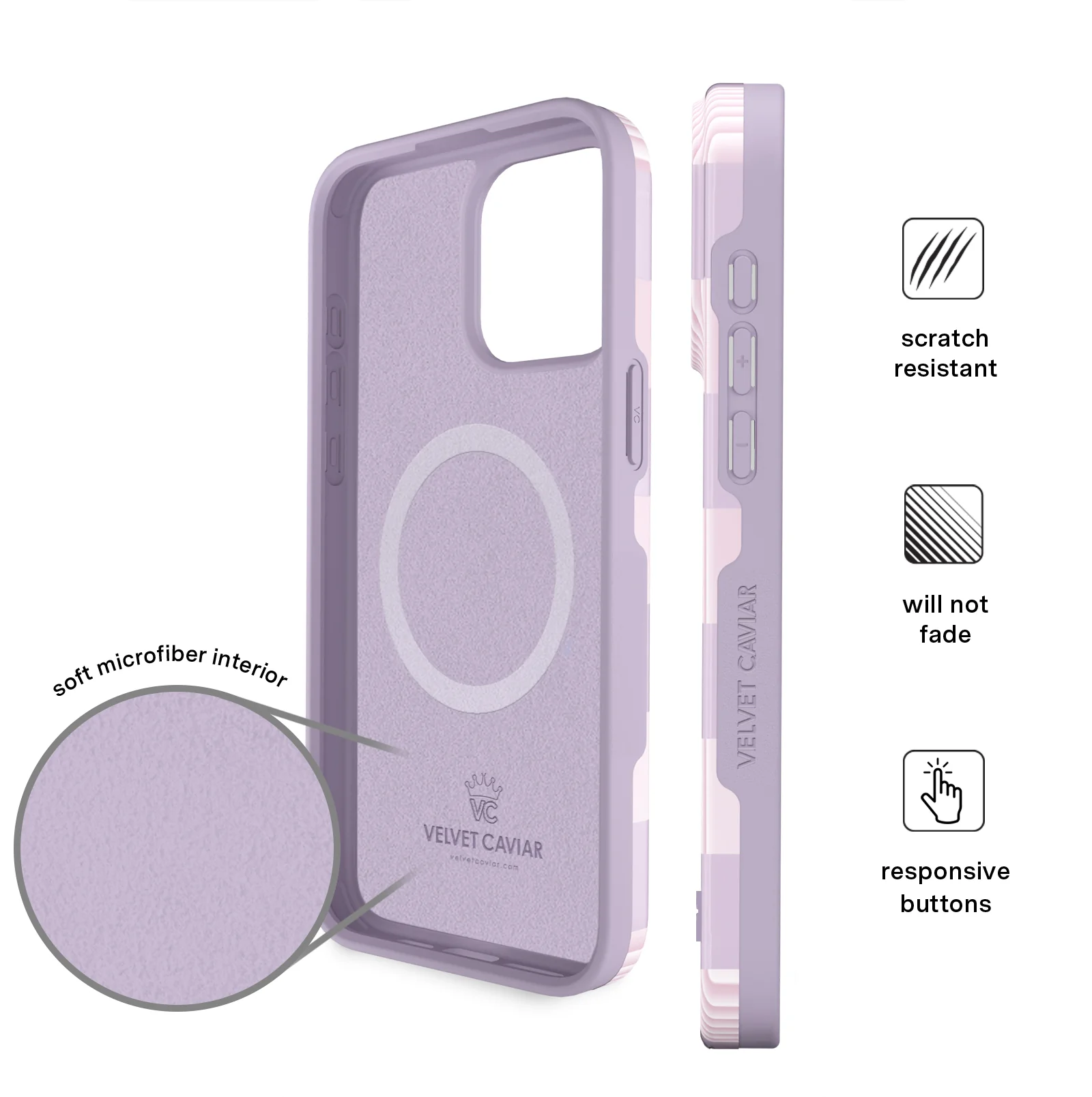 Lilac Vibe Checkered iPhone Case - Image 10
