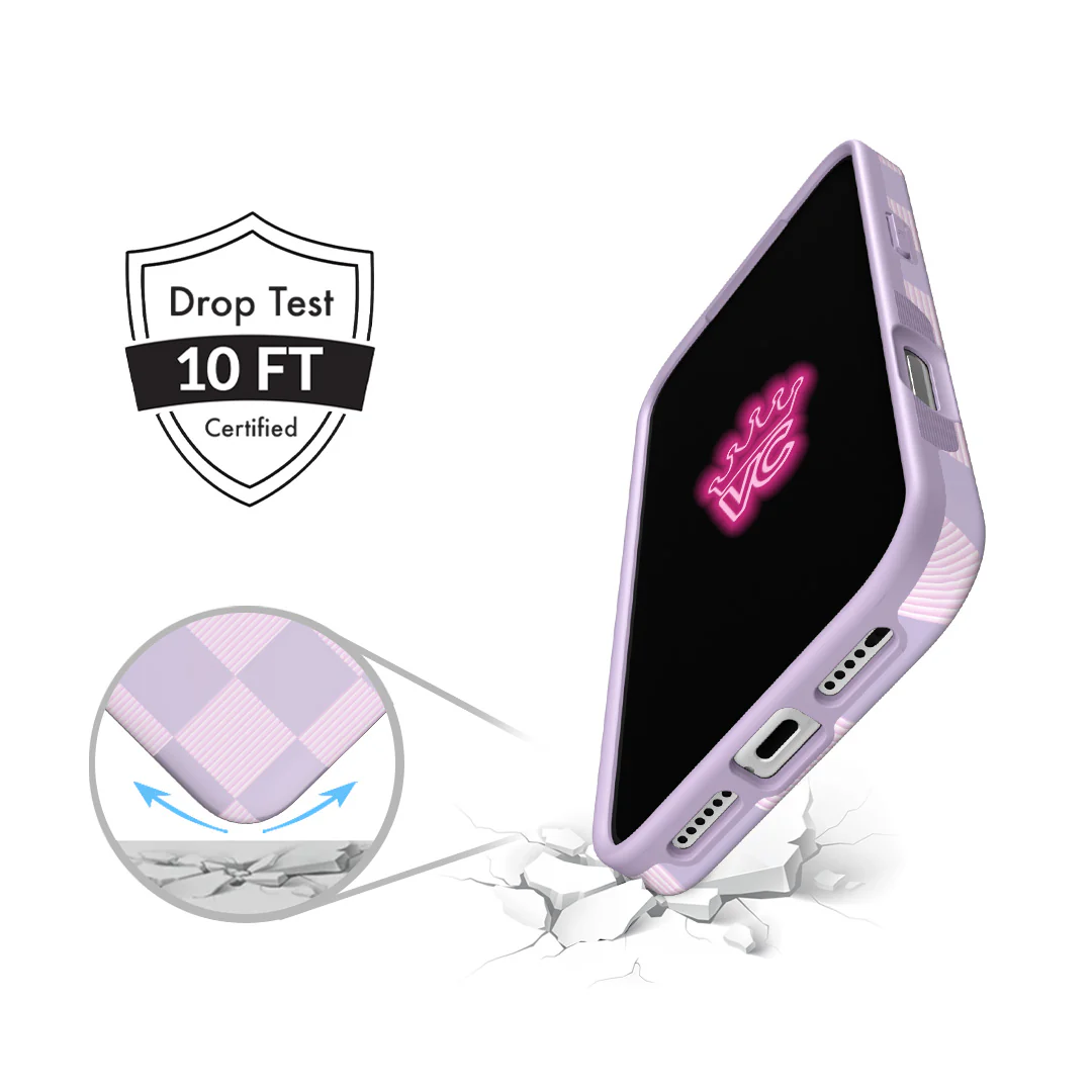 Lilac Vibe Checkered iPhone Case - Image 102