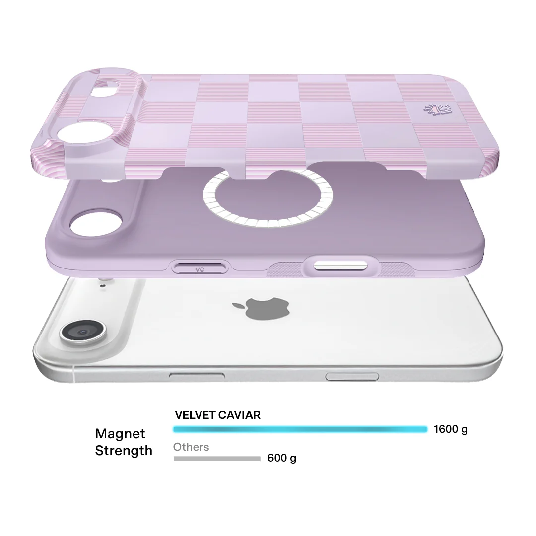 Lilac Vibe Checkered iPhone Case - Image 103