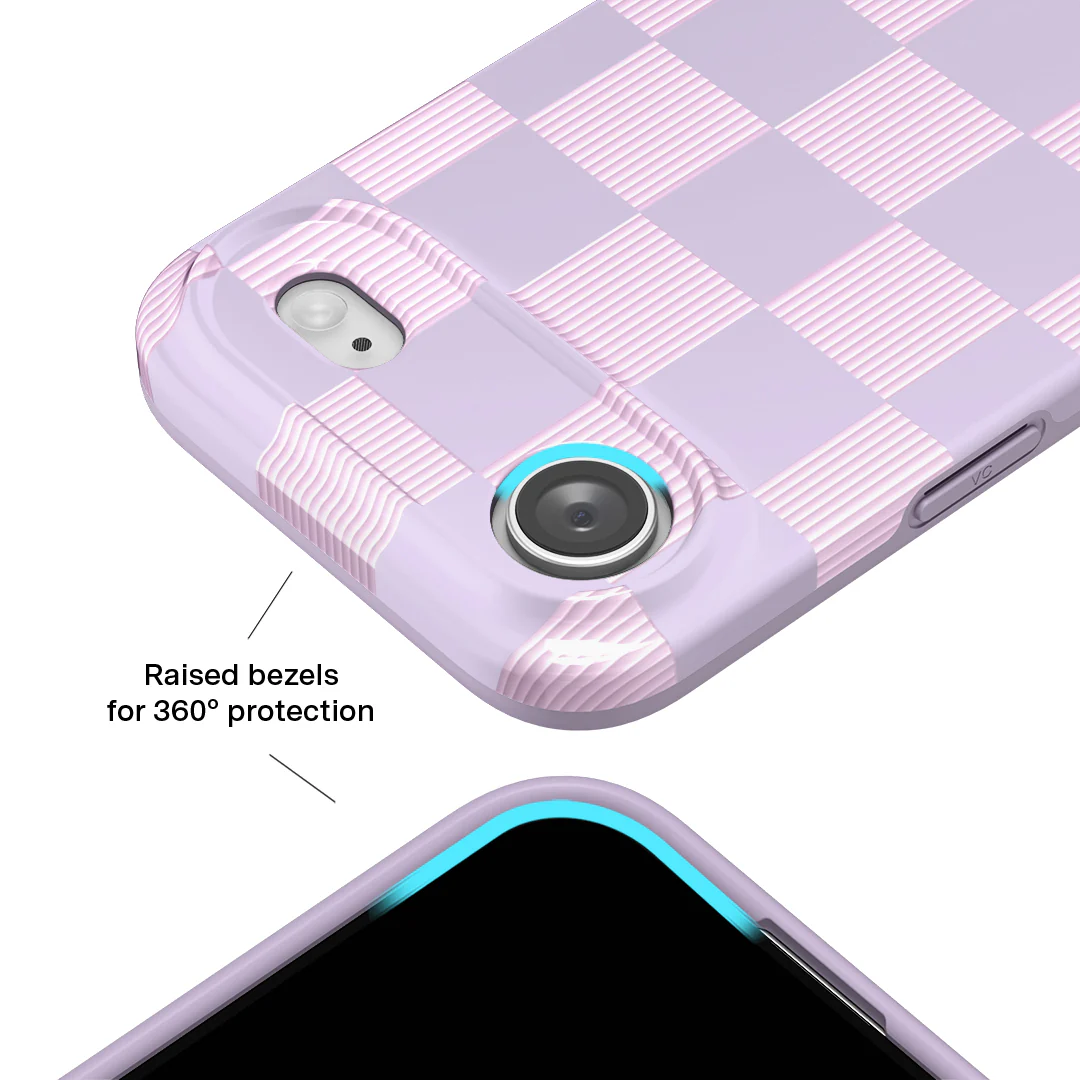 Lilac Vibe Checkered iPhone Case - Image 104