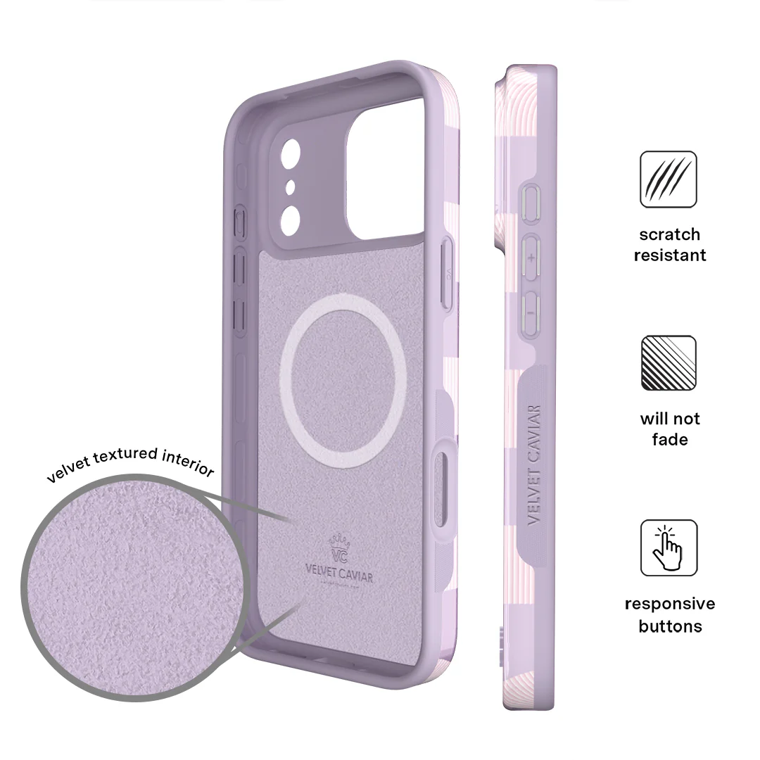 Lilac Vibe Checkered iPhone Case - Image 110