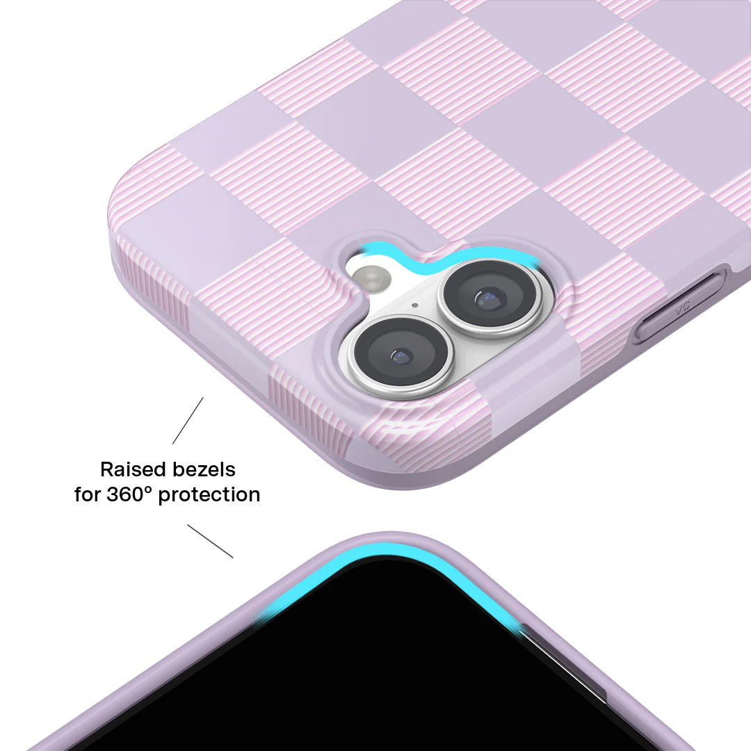 Lilac Vibe Checkered iPhone Case - Image 113