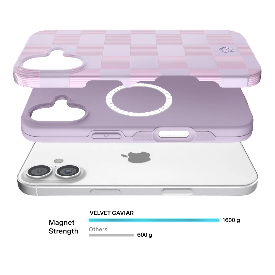 Lilac Vibe Checkered iPhone Case - Image 114