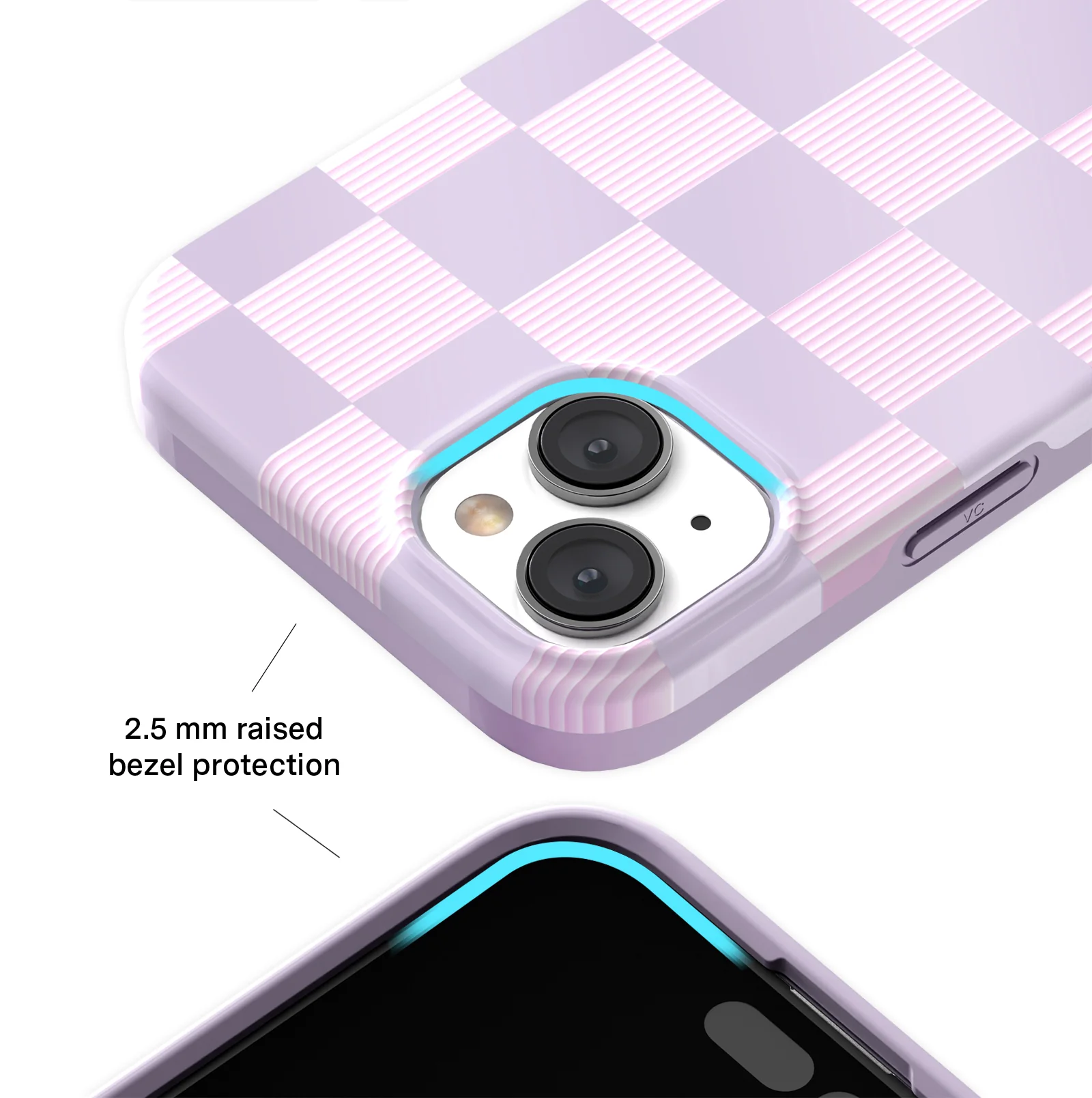 Lilac Vibe Checkered iPhone Case - Image 17
