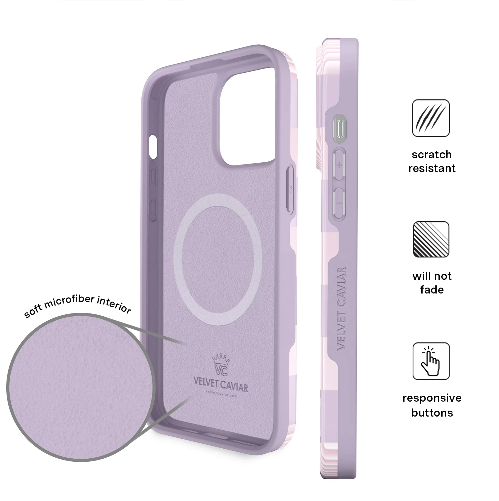 Lilac Vibe Checkered iPhone Case - Image 45
