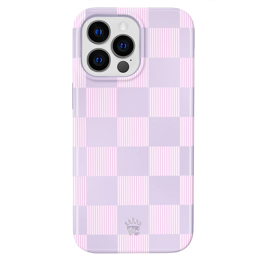 Lilac Vibe Checkered iPhone Case - Image 46