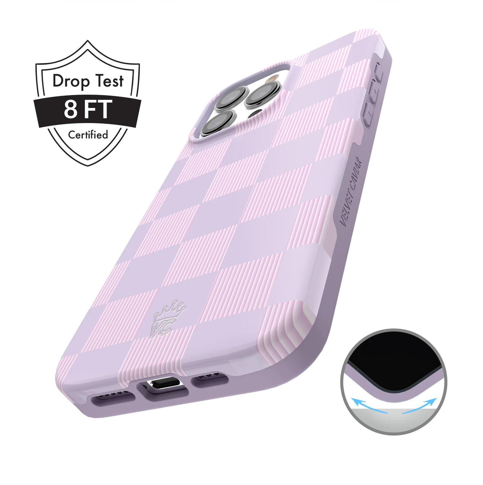 Lilac Vibe Checkered iPhone Case - Image 49