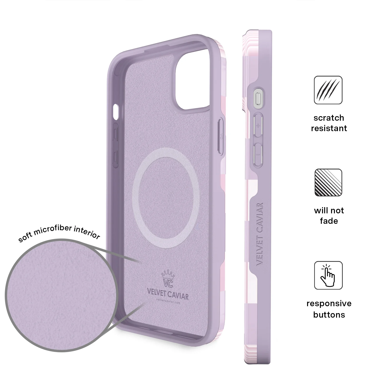 Lilac Vibe Checkered iPhone Case - Image 55