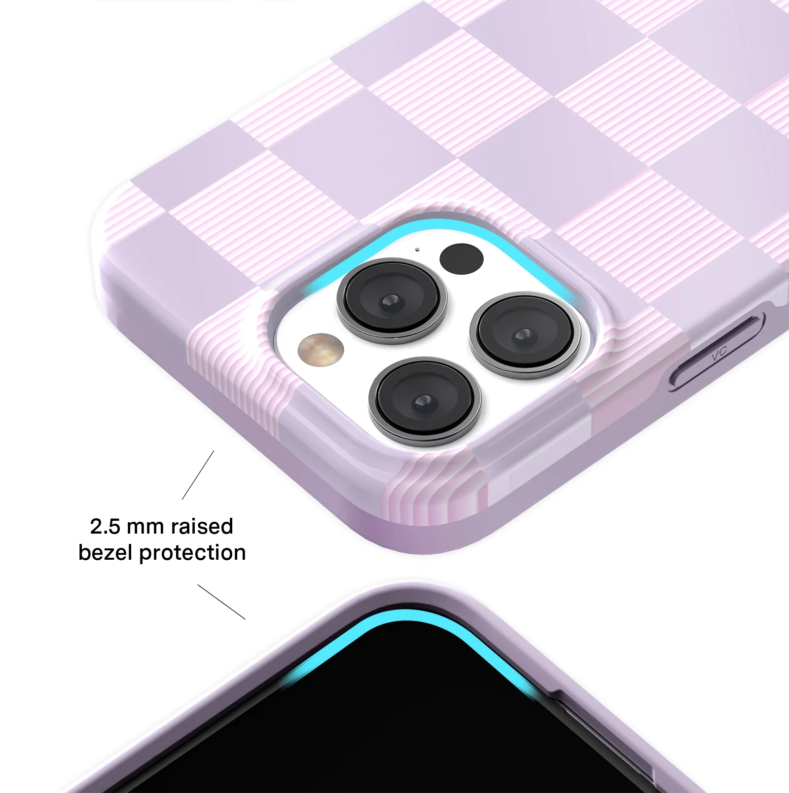 Lilac Vibe Checkered iPhone Case - Image 62