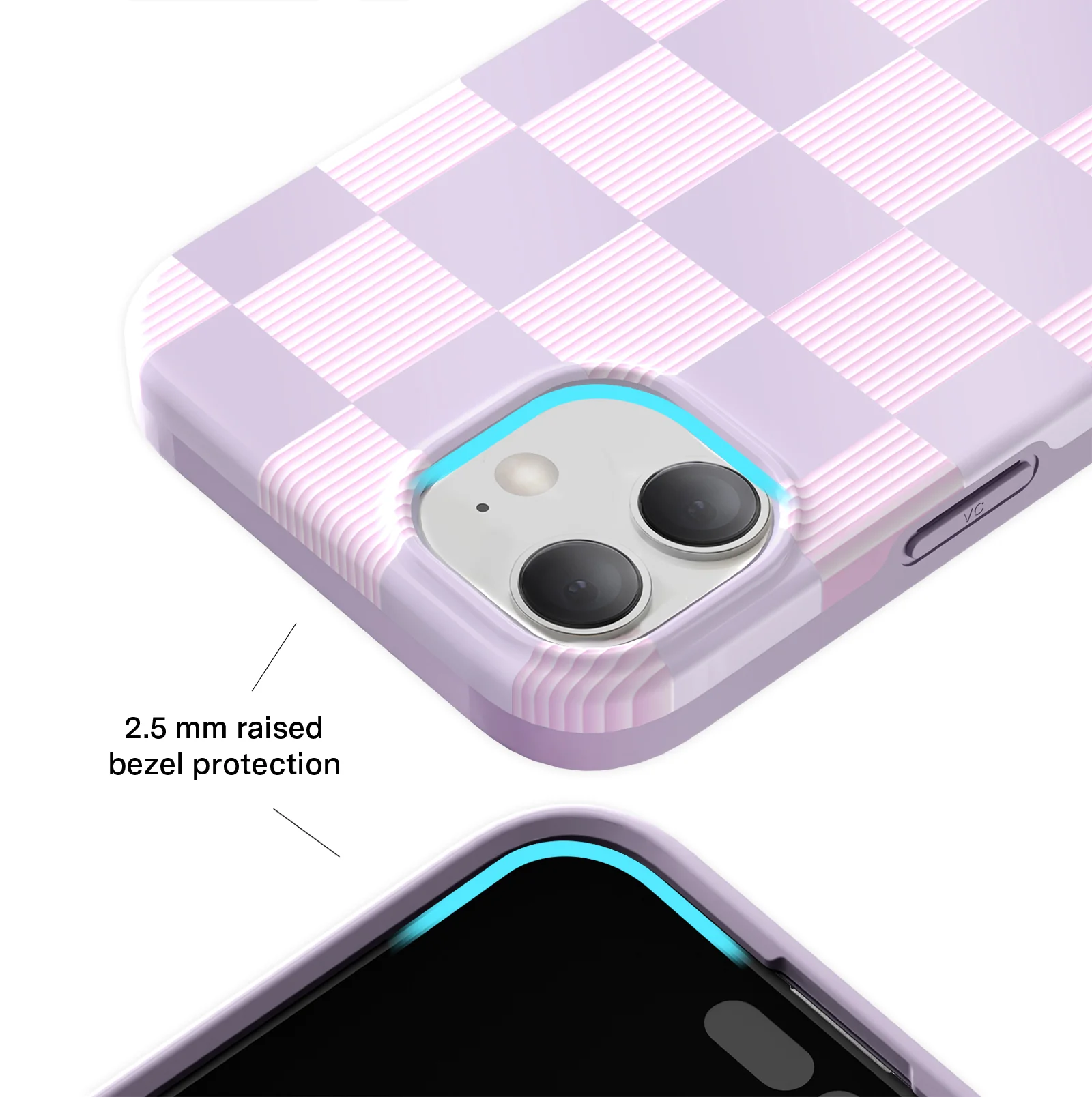 Lilac Vibe Checkered iPhone Case - Image 72