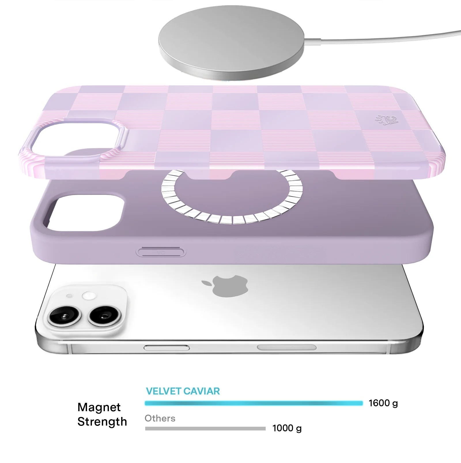 Lilac Vibe Checkered iPhone Case - Image 78