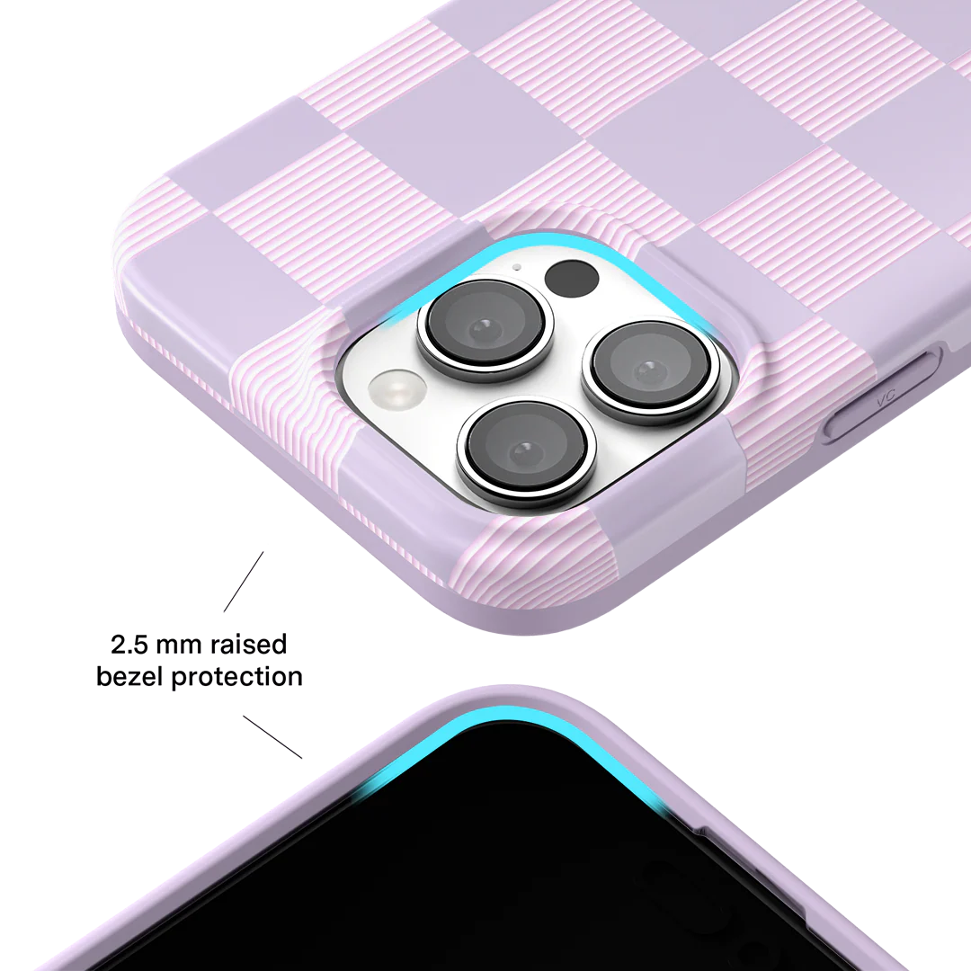 Lilac Vibe Checkered iPhone Case - Image 87