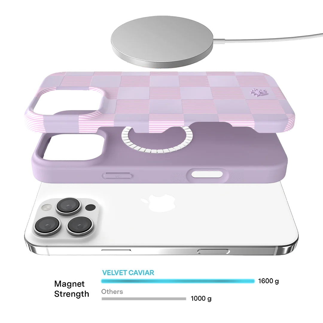 Lilac Vibe Checkered iPhone Case - Image 88