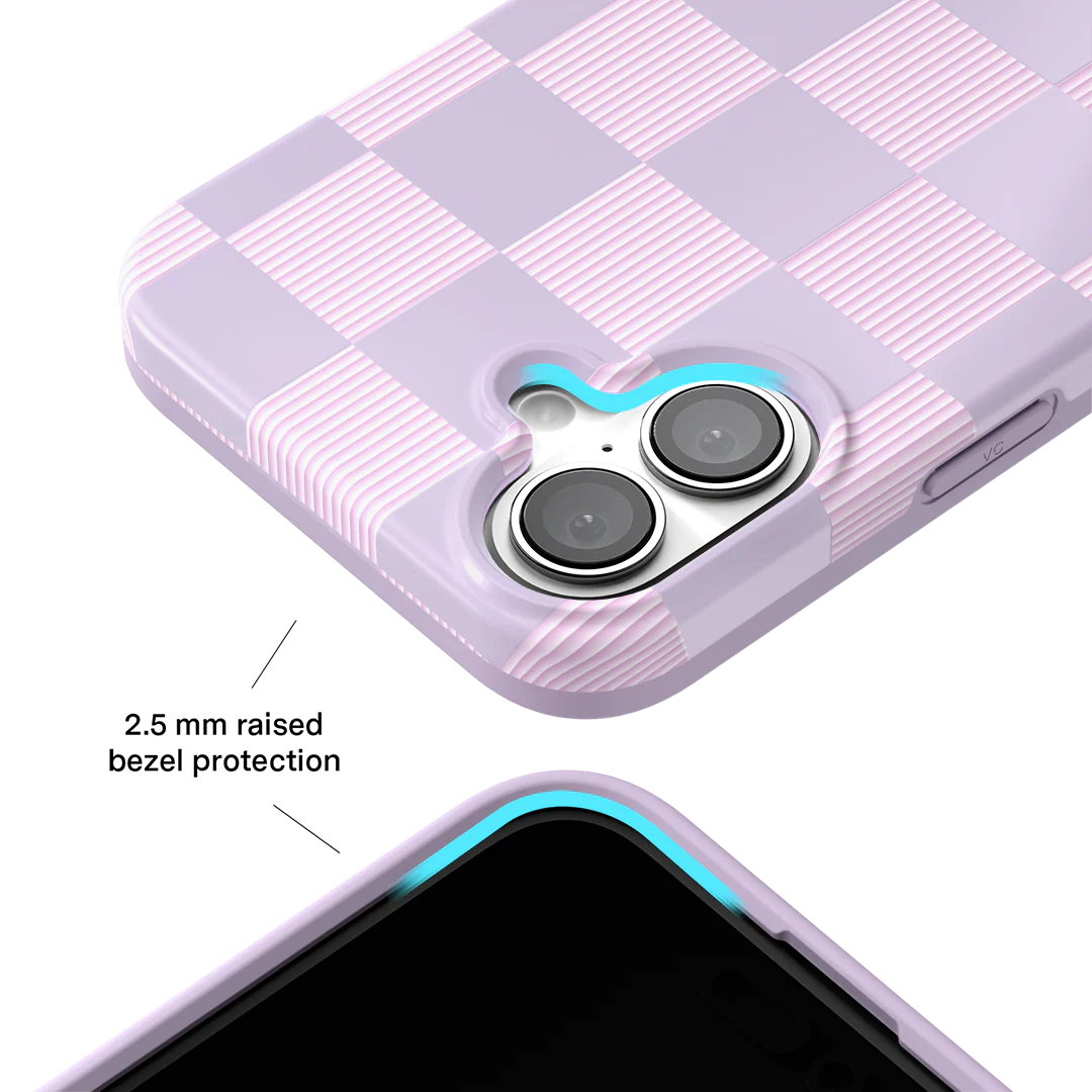 Lilac Vibe Checkered iPhone Case - Image 92