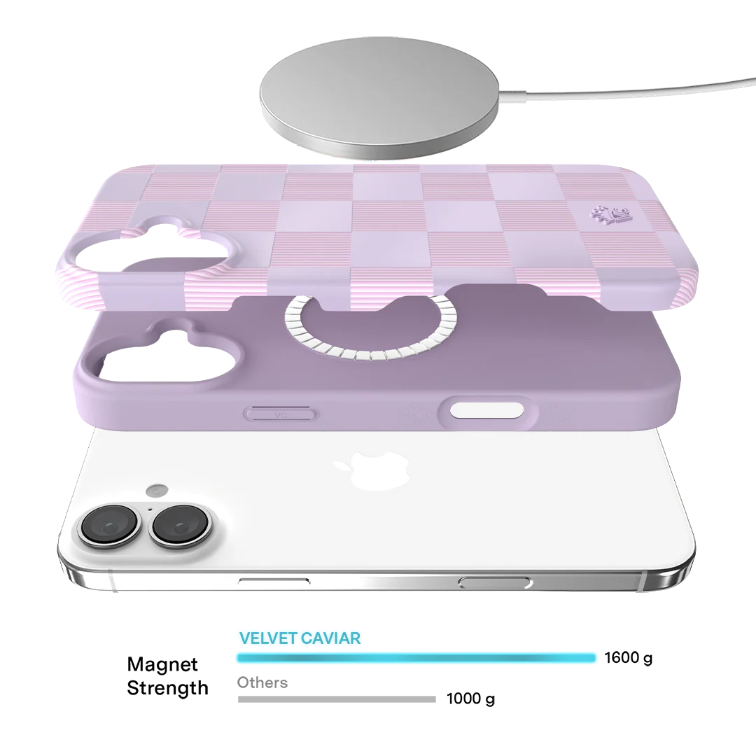 Lilac Vibe Checkered iPhone Case - Image 93