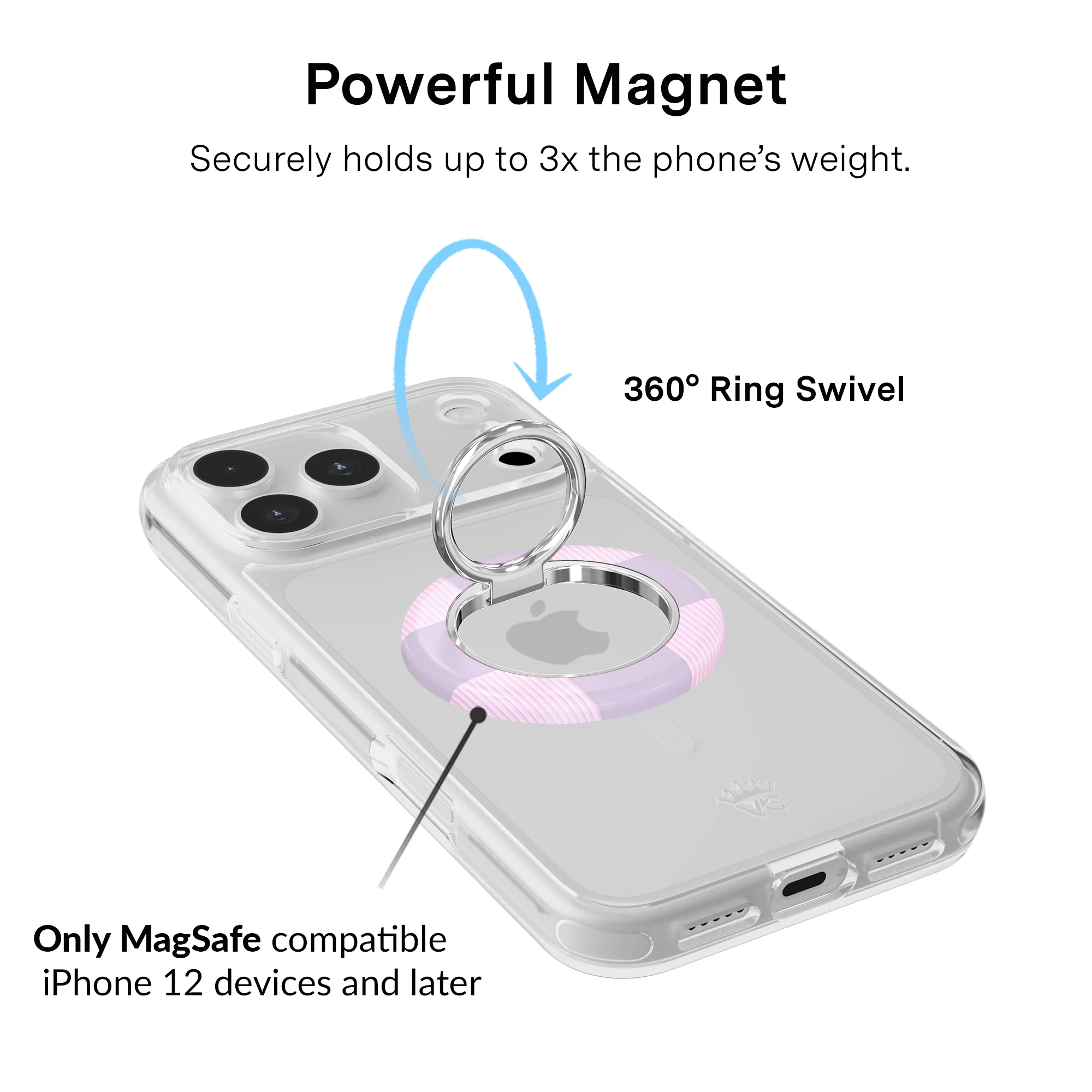 Lilac Vibe Checkered MagSafe Grip Ring - Image 2