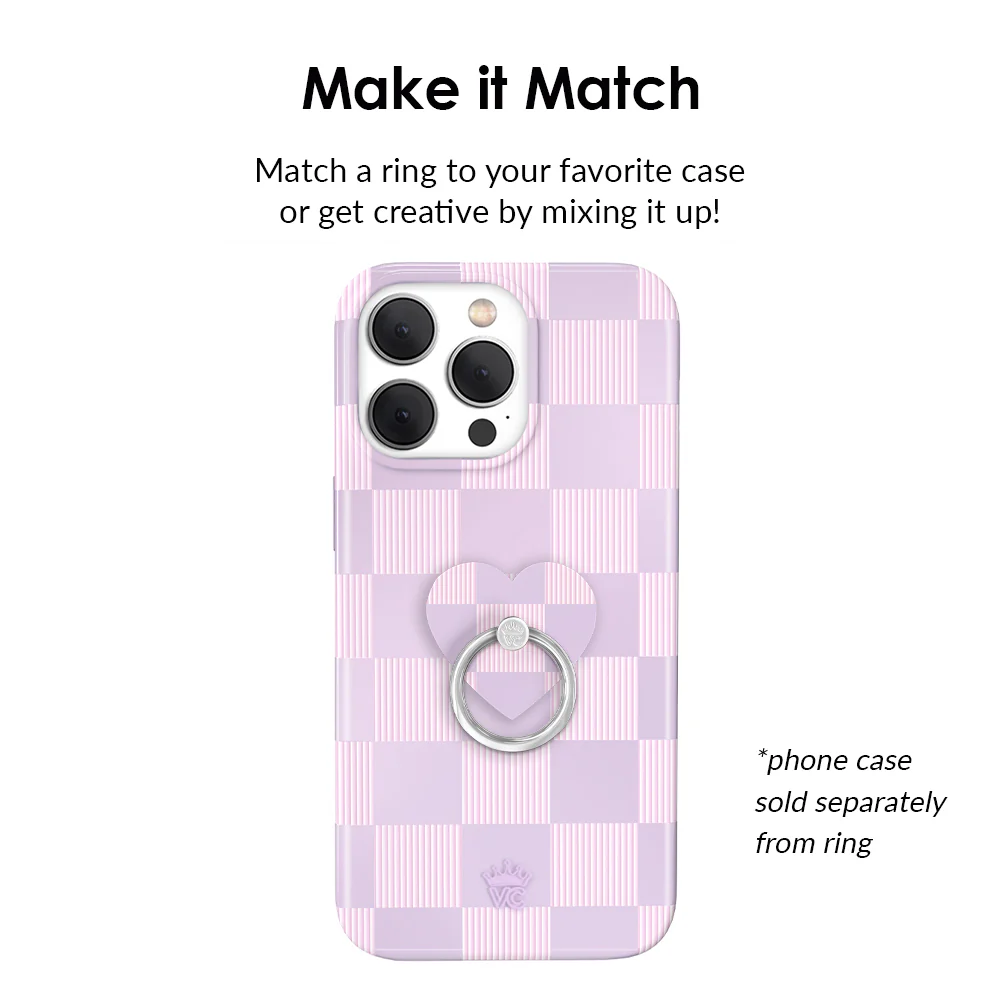Lilac Vibe Checkered Phone Ring - Image 3